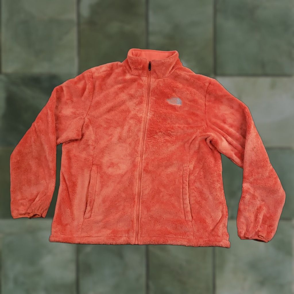 The North Face VINTAGE? No. Use The North Face Jacket Womens XL Orange Fleece Full Zip Pockets Warm Size XL / US 12-14 / IT 48-50 - 1 Thumbnail