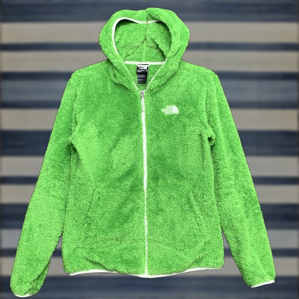 The North Face The North Face Fleece Jacket Womens M Green Long Sleeve Zip Hooded Full Zip Logo Outdoor Runtime Size M / US 6-8 / IT 42-44 - 1 Thumbnail
