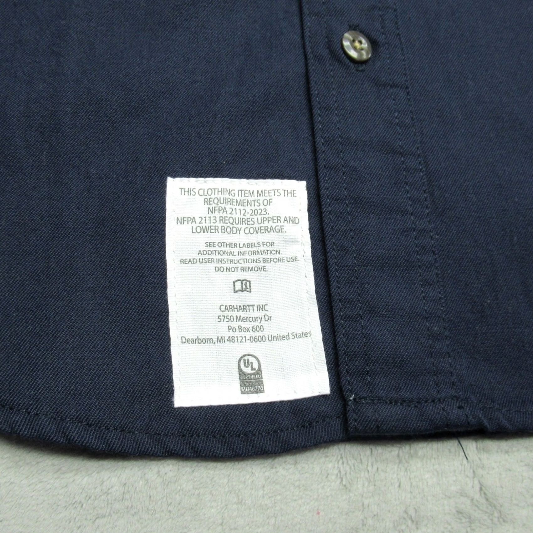 Carhartt Carhartt FR Work Shirt Mens Large Blue Flame Resistant Button Down Logo Paul A Size US L / EU 52-54 / 3 - 4 Thumbnail