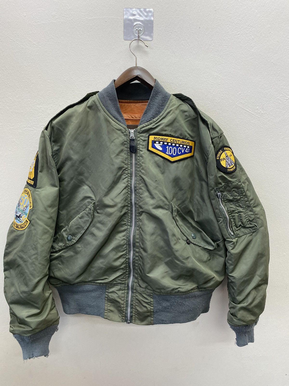 Alpha Industries Vintage Alpha Industries Strike Fighter Tomcat Bomber Jacket Size US L / EU 52-54 / 3 - 4 Thumbnail