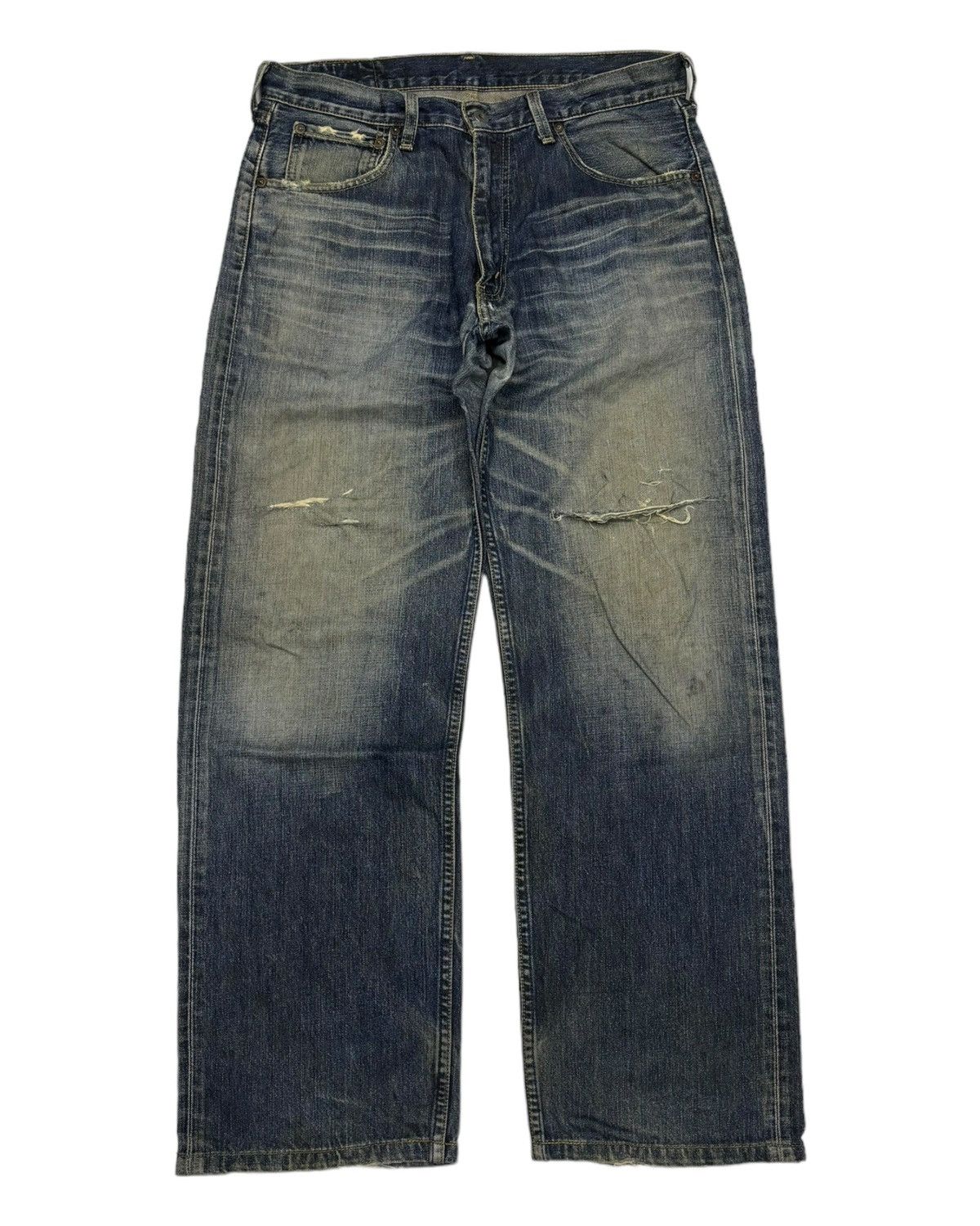 Levi's VINTAGE LEVIS 503 BAGGY DISTRESSED DENIM JEANS Size US 31 - 7 Thumbnail