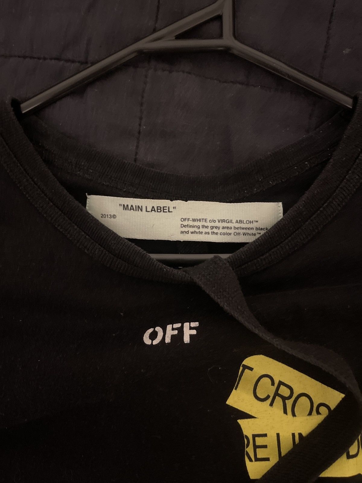 Off-White FIRETAPE S/S SLIM TEE BLACK YELLOW OFF-WHITE Size US S / EU 44-46 / 1 - 5 Thumbnail