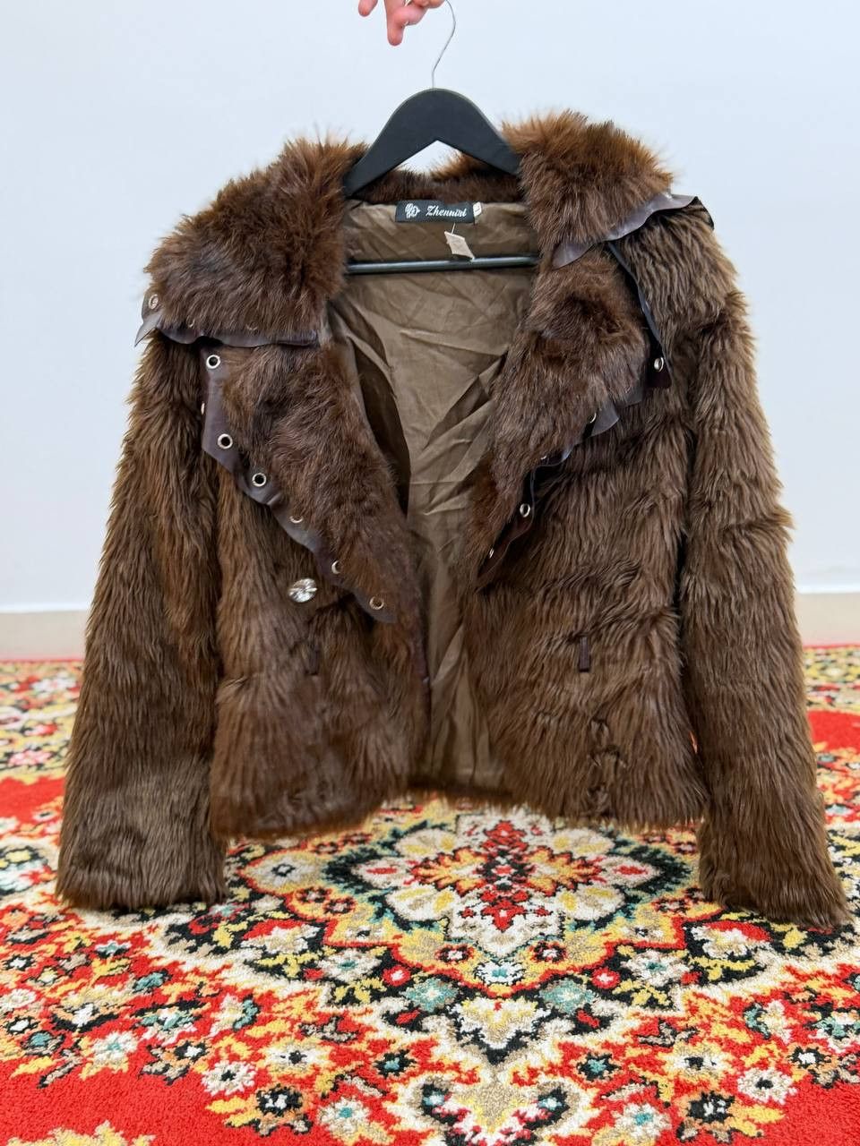 Japanese Brand Vintage Avant-Garde Faux Fur Y2K Leopard Jacket Size S / US 4 / IT 40 - 3 Thumbnail