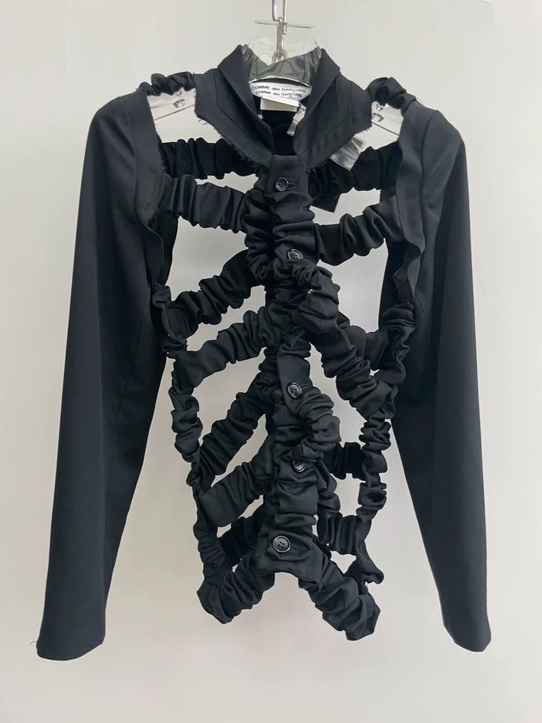 Comme des Garcons Comme Des Garcons Black pleated, crisscrossed, stretchy de Size XS / US 0-2 / IT 36-38 - 3 Thumbnail