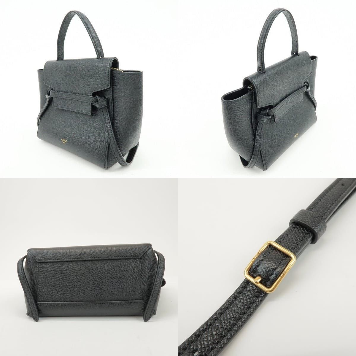 Celine Celine Belt Bag Pico Calfskin Top Handle Black Size ONE SIZE - 3 Thumbnail