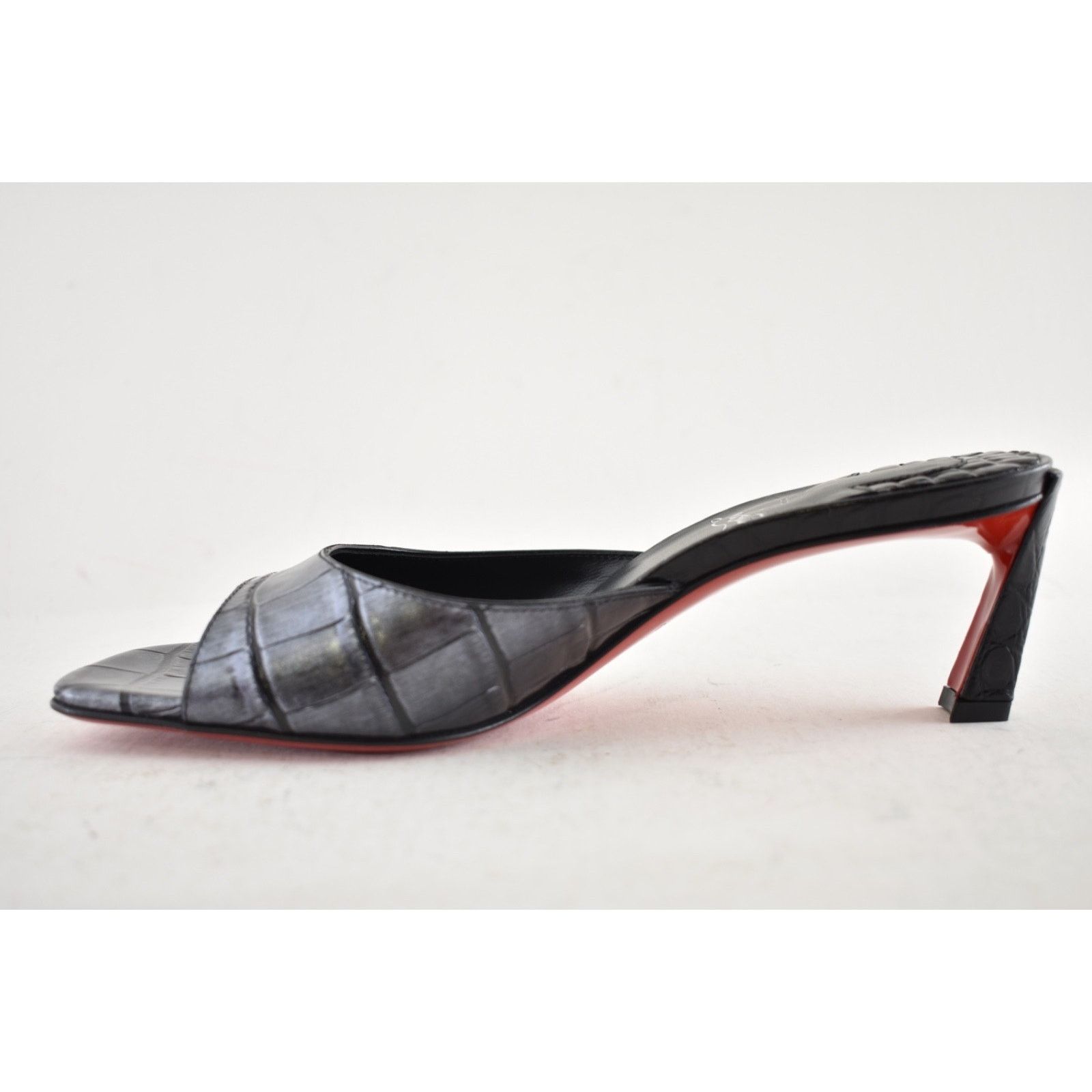 Christian Louboutin Christian Louboutin Condora Mule 55 Black Croc Ali Pump 38 Size US 8 / IT 38 - 10 Thumbnail