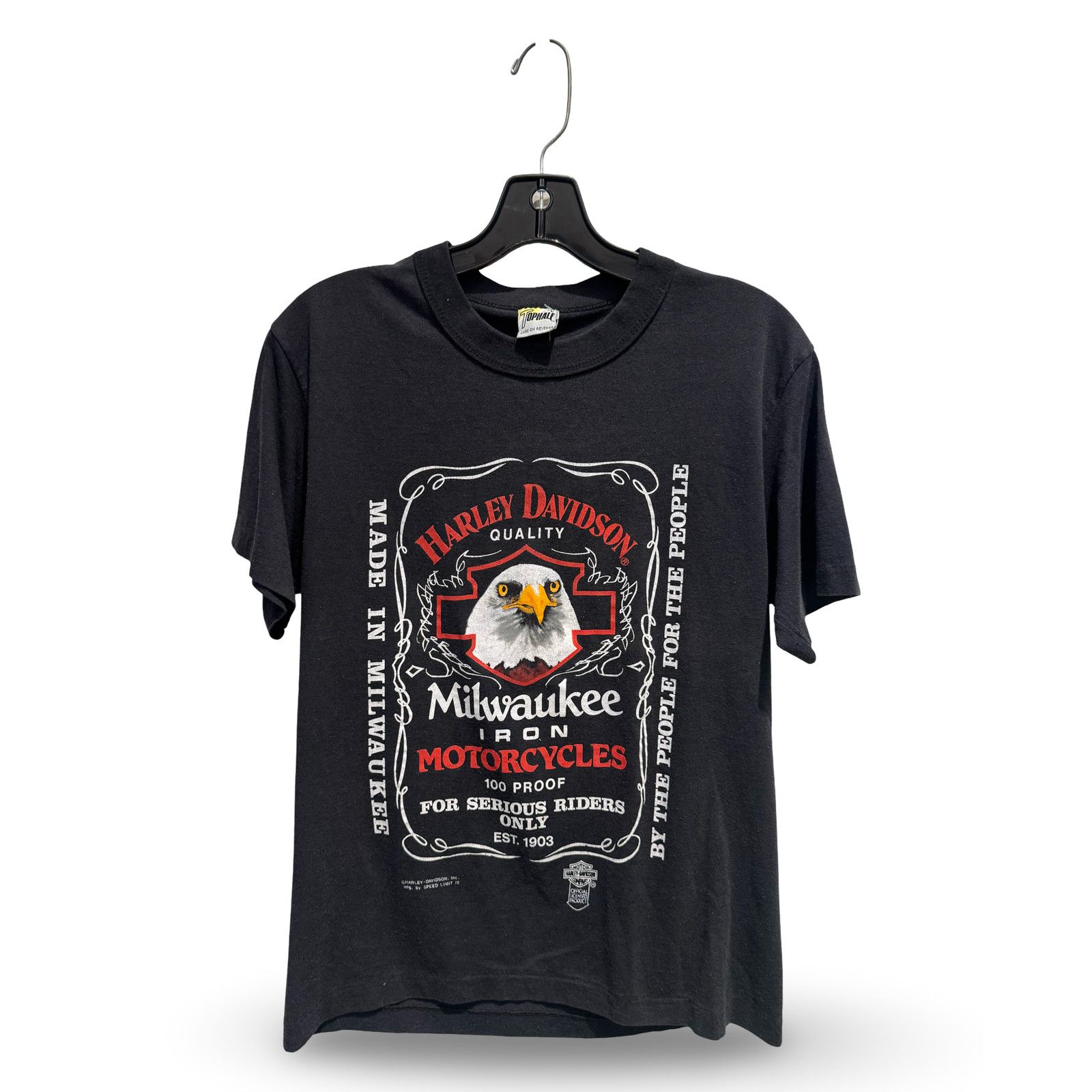 Harley Davidson 80s Vintage Harley Davidson Milwaukee Iron Tee Size L Size US L / EU 52-54 / 3 - 1 Thumbnail