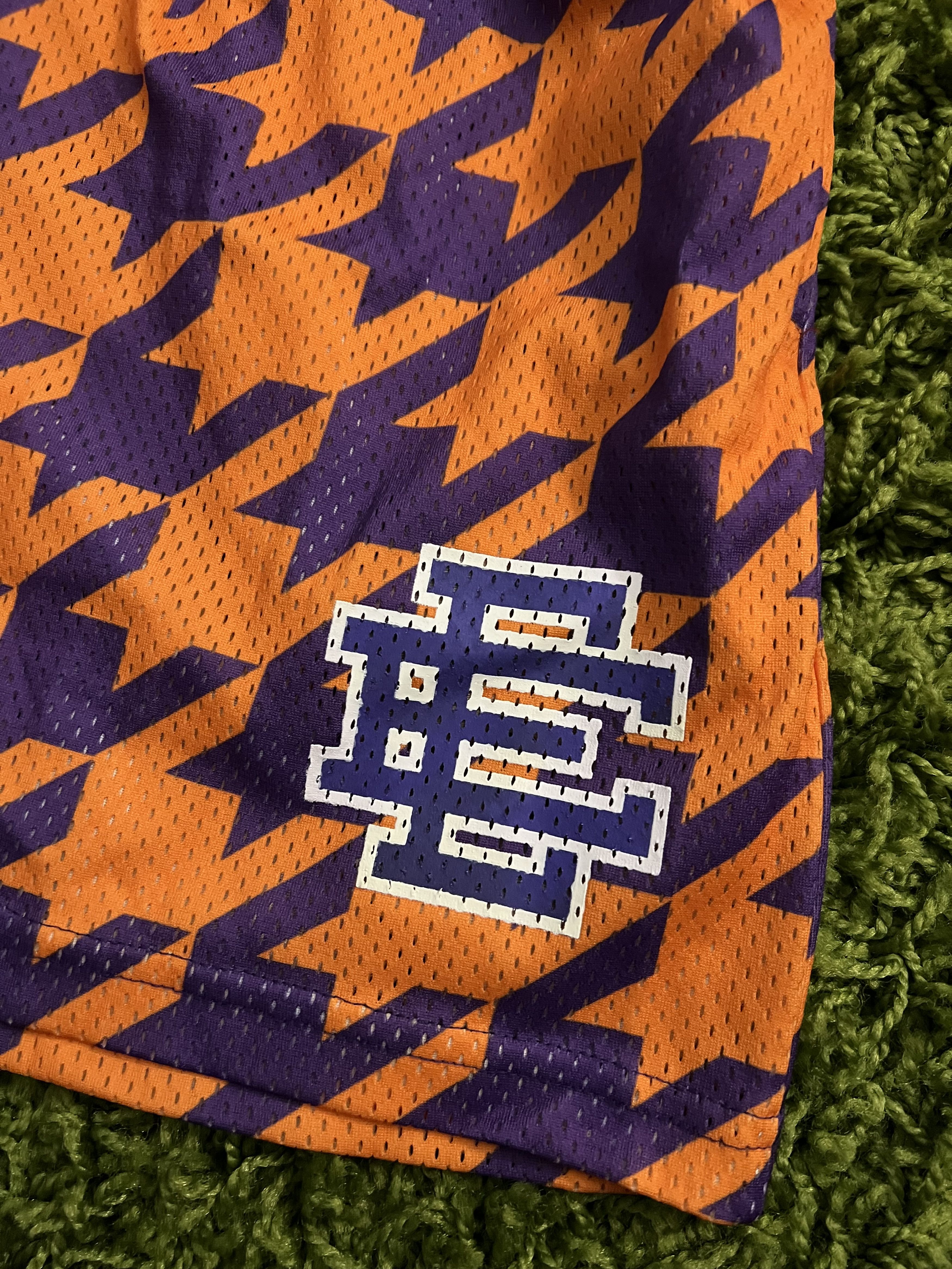 Eric Emanuel Eric Emanuel EE Basic Shorts Orange Purple Houndstooth Size US 32 / EU 48 - 2 Thumbnail