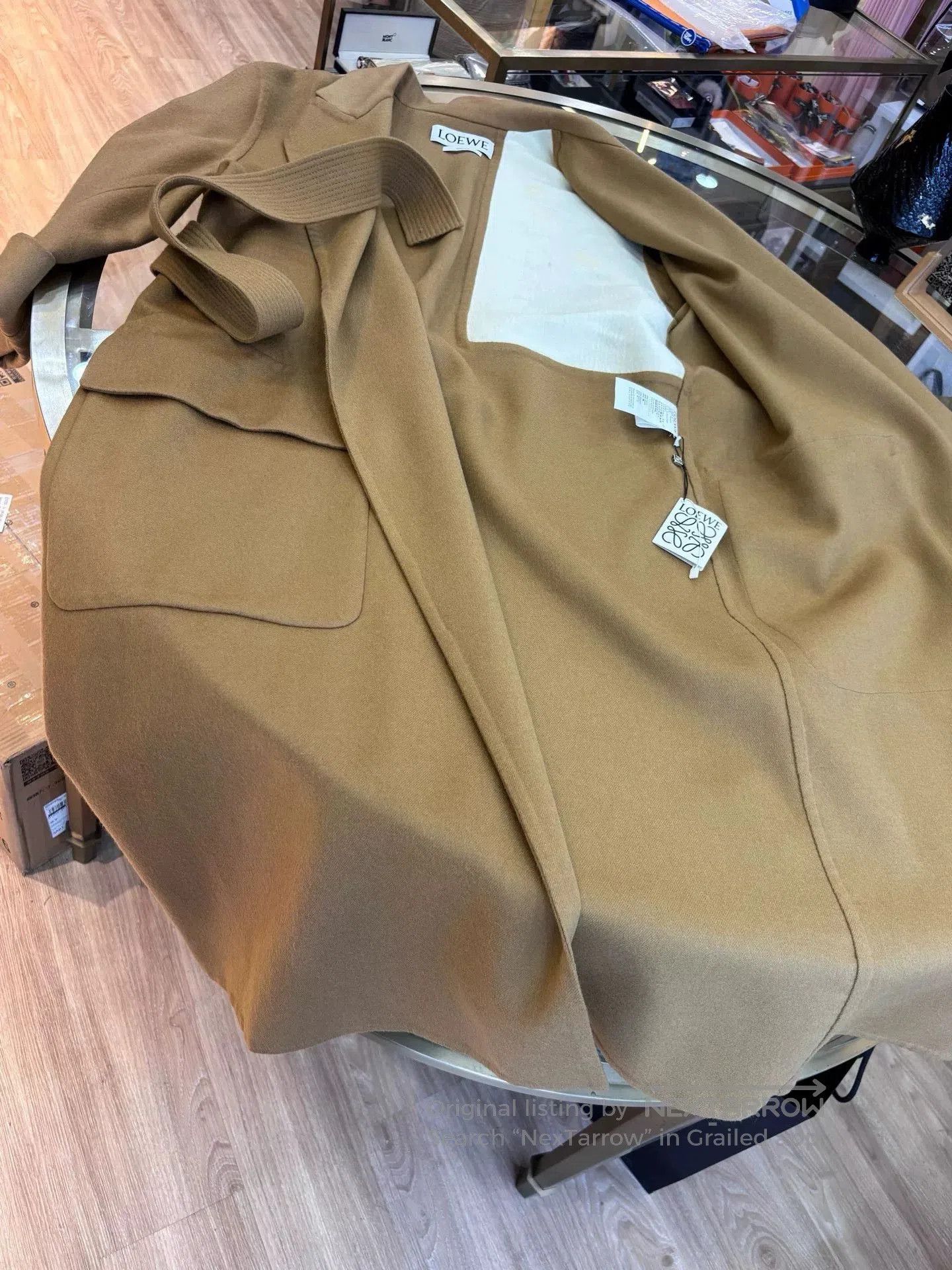 Loewe Loewe Camel Floral Wool Coat. Size US S / EU 44-46 / 1 - 5 Thumbnail