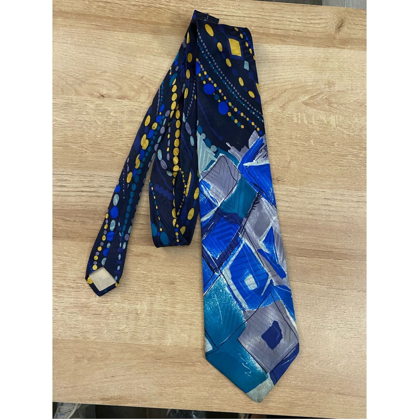 Lanvin Lanvin Blue Abstract 100% Silk Tie, MSRP $196 Size ONE SIZE - 3 Thumbnail