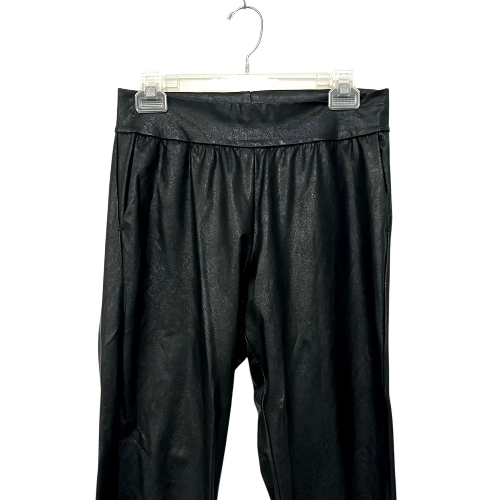 Commando VINTAGE COMMANDO BLACK FAUX LEATHER JOGGERS PANTS WOMENS S PULL ON Jeans/ pants? Size 28" / US 6 / IT 42 - 5 Thumbnail