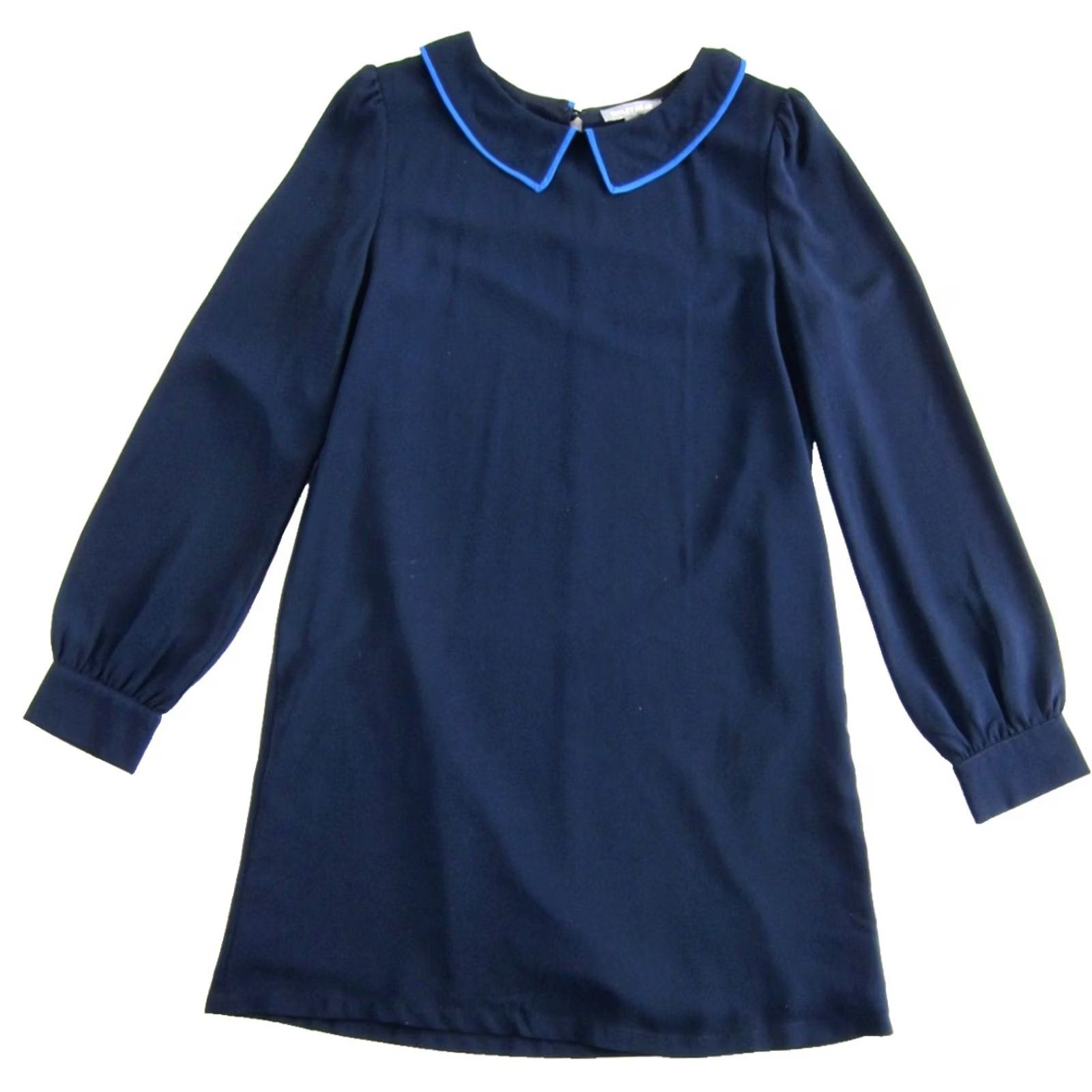 Vintage TINLEY ROAD Navy Blue Collared Long Sleeve Tunic Shift Shirt Dress Woman Small Size S / US 4 / IT 40 - 2 Thumbnail