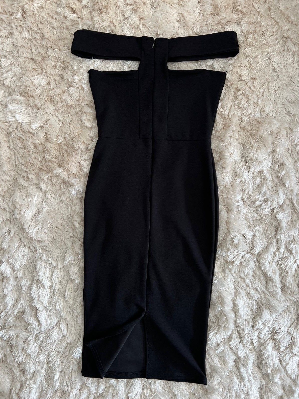 Missguided Miss Guided Off Shoulder Bodycon Dress Black ( US 4 ) Size S / US 4 / IT 40 - 3 Thumbnail