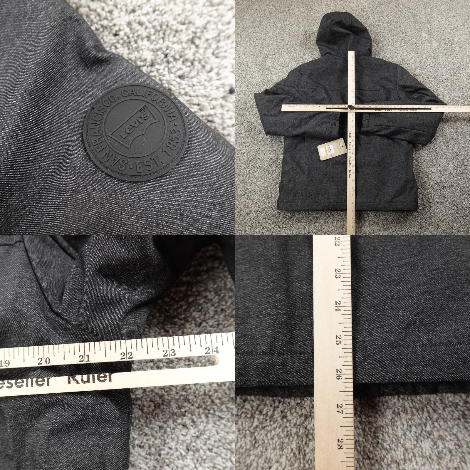 Levi's Levis Jacket Mens S Gray Hooded Sherpa Lined Water Resistant Outdoor Coat Size US S / EU 44-46 / 1 - 8 Thumbnail
