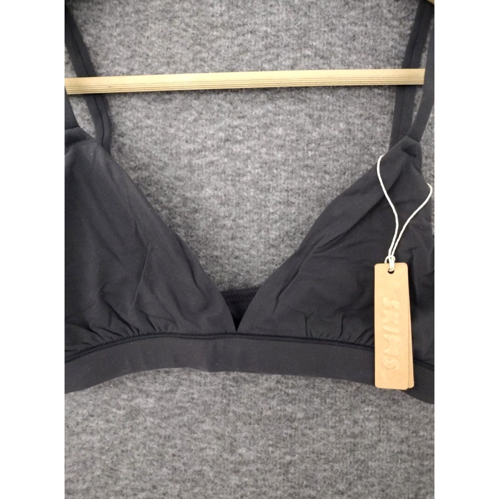 SKIMS SKIMS Bras Bralette Fits Everybody Onyx XXS Women's Triangle Bralette Onyx Black XS? Size ONE SIZE - 3 Thumbnail