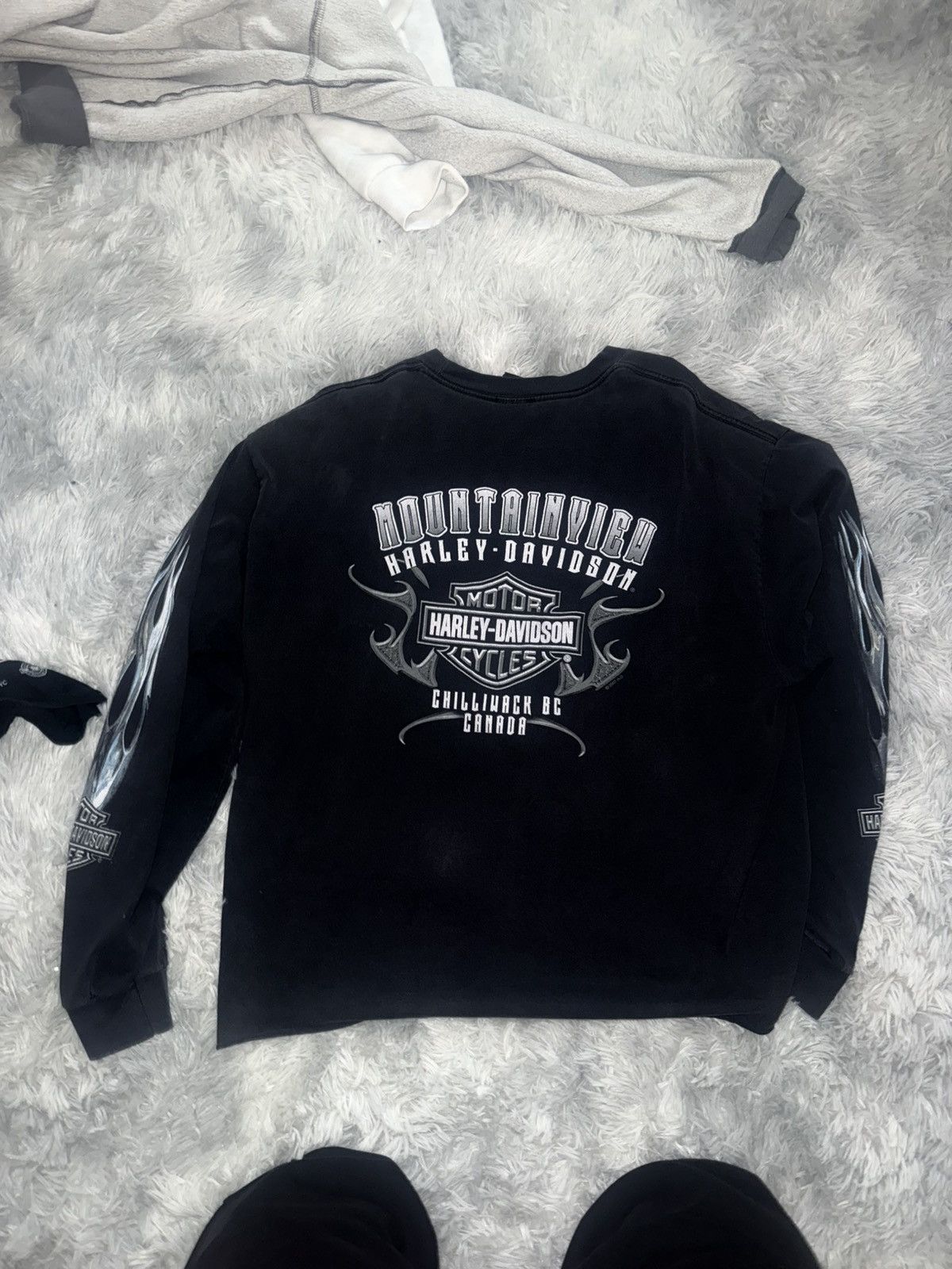 Harley Davidson Chrome flame harley w sleeve hit Size US XL / EU 56 / 4 - 7 Thumbnail