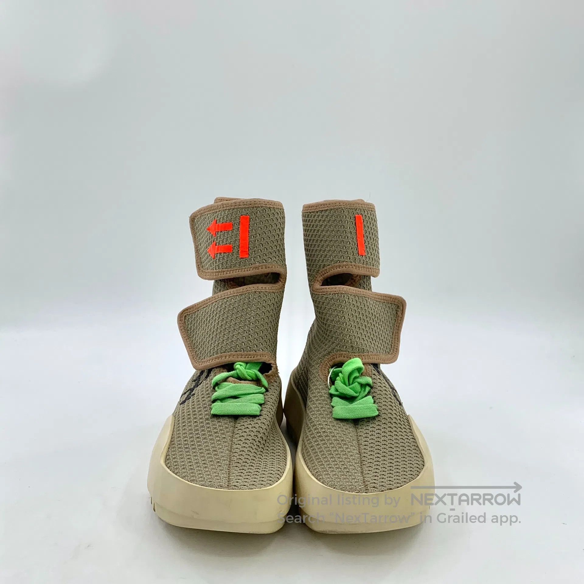Off-White Off-White Brown Arrow Velcro High Top Laced Sneakers| Size US 5.5 / IT 35.5 - 3 Thumbnail