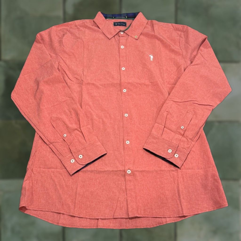 William Murray Golf Stretch Button Down Long Sleeve Shirt Mens XL Button-Up Knit Solid