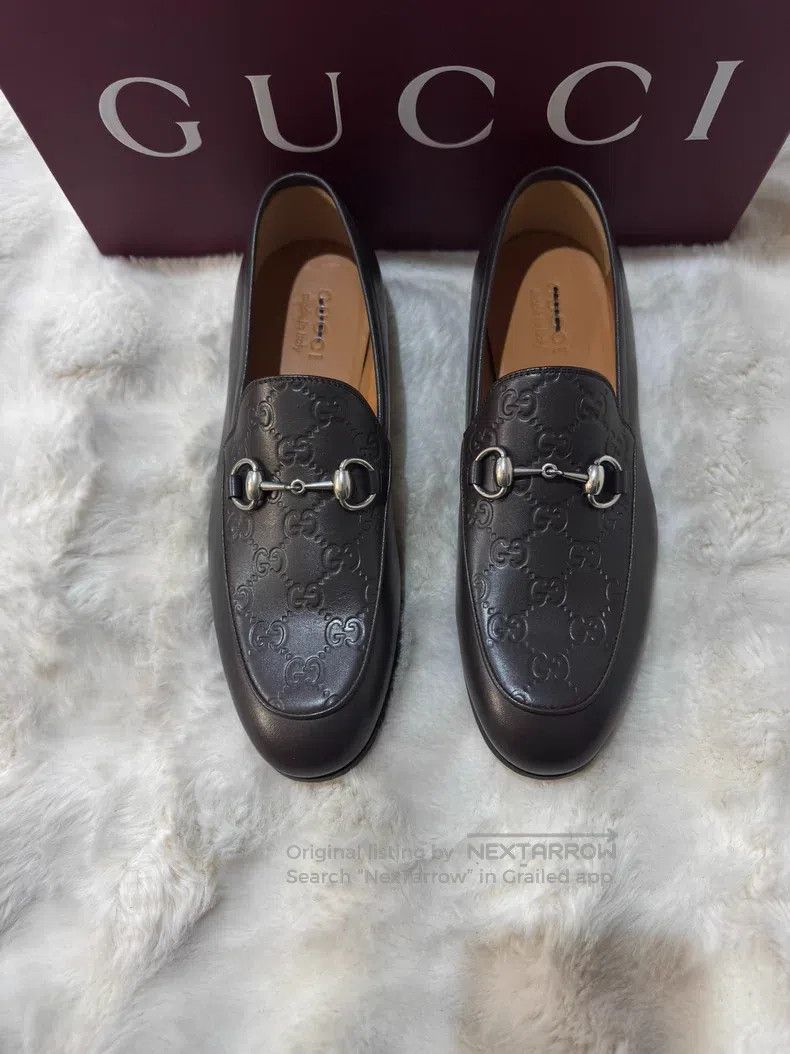 Gucci Guicci Full Print Horseshoe Buckle Loafers Leather Shoes Size US 8 / EU 41 - 1 Thumbnail