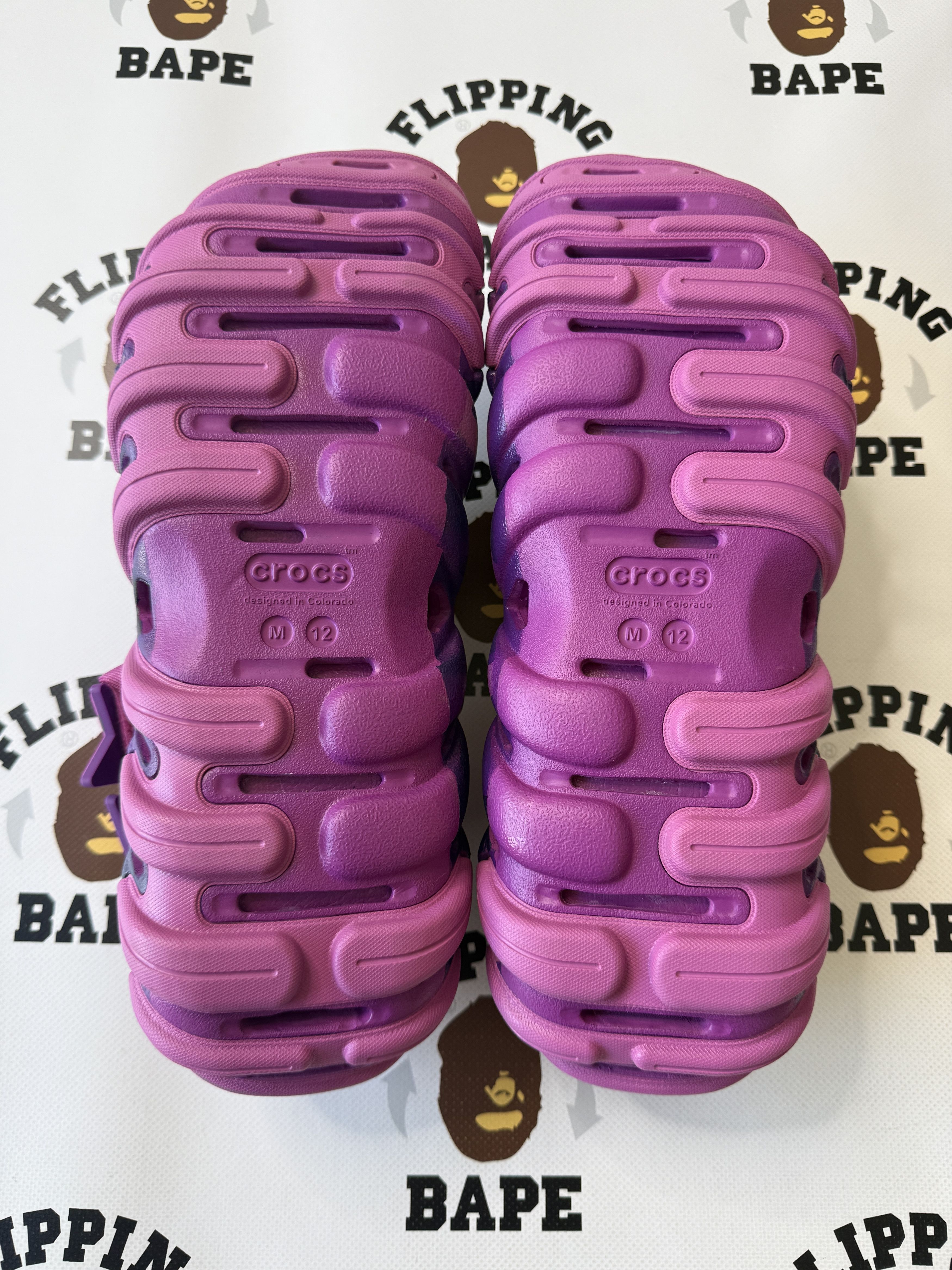 Bape × Crocs BAPE X CROCS ECHO PURPLE Size US 12 / EU 45 - 12 Thumbnail