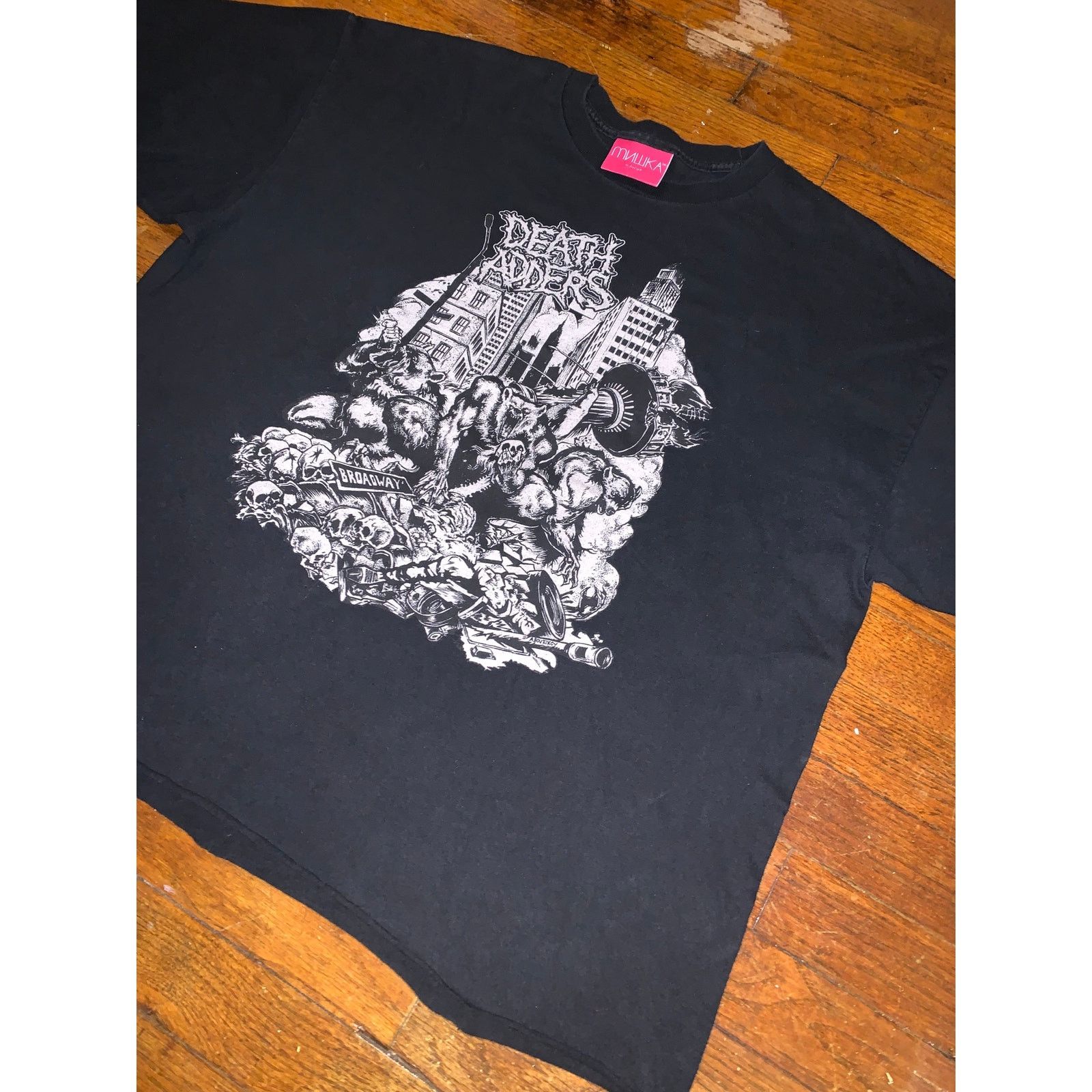 Mishka Mishka Death Adders T Shirt XL Black Cropped Boxy Made USA Size US XL / EU 56 / 4 - 6 Thumbnail