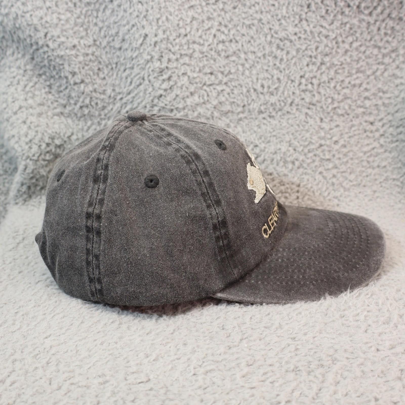 Other Clearwater Beach Hat Cap Adjustable Fishbone Black Acid Wash Size ONE SIZE - 4 Thumbnail