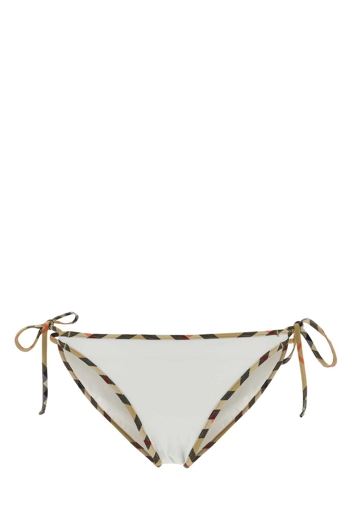 Burberry White Stretch Nylon Bikini Bottom Size M / US 6-8 / IT 42-44 - 1 Thumbnail