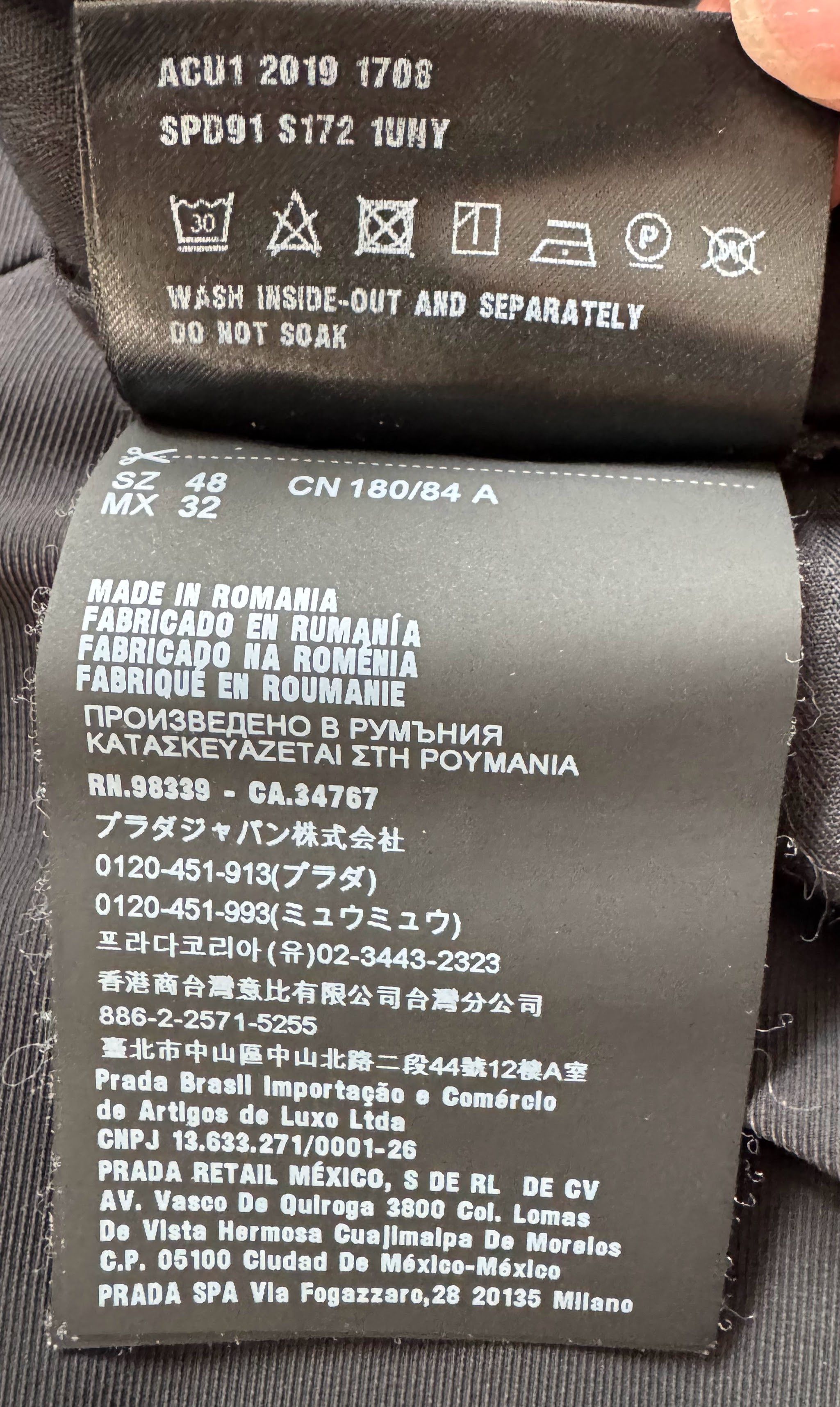 Prada Black Tech Twill Trousers Size US 32 / EU 48 - 8 Thumbnail
