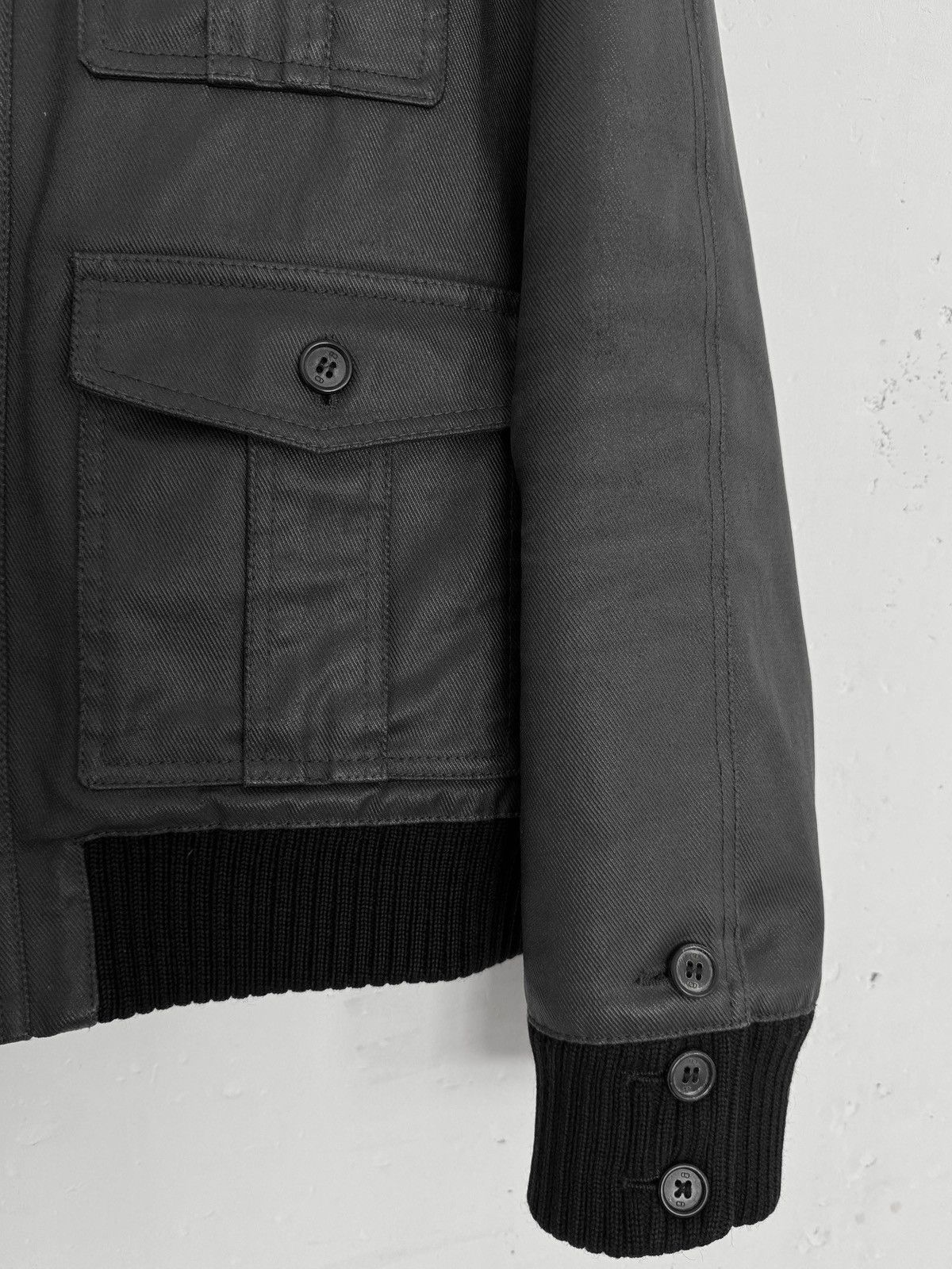 Dior × Hedi Slimane Dior Homme AW06 Waxed Military Cargo Jacket Size US M / EU 48-50 / 2 - 8 Thumbnail