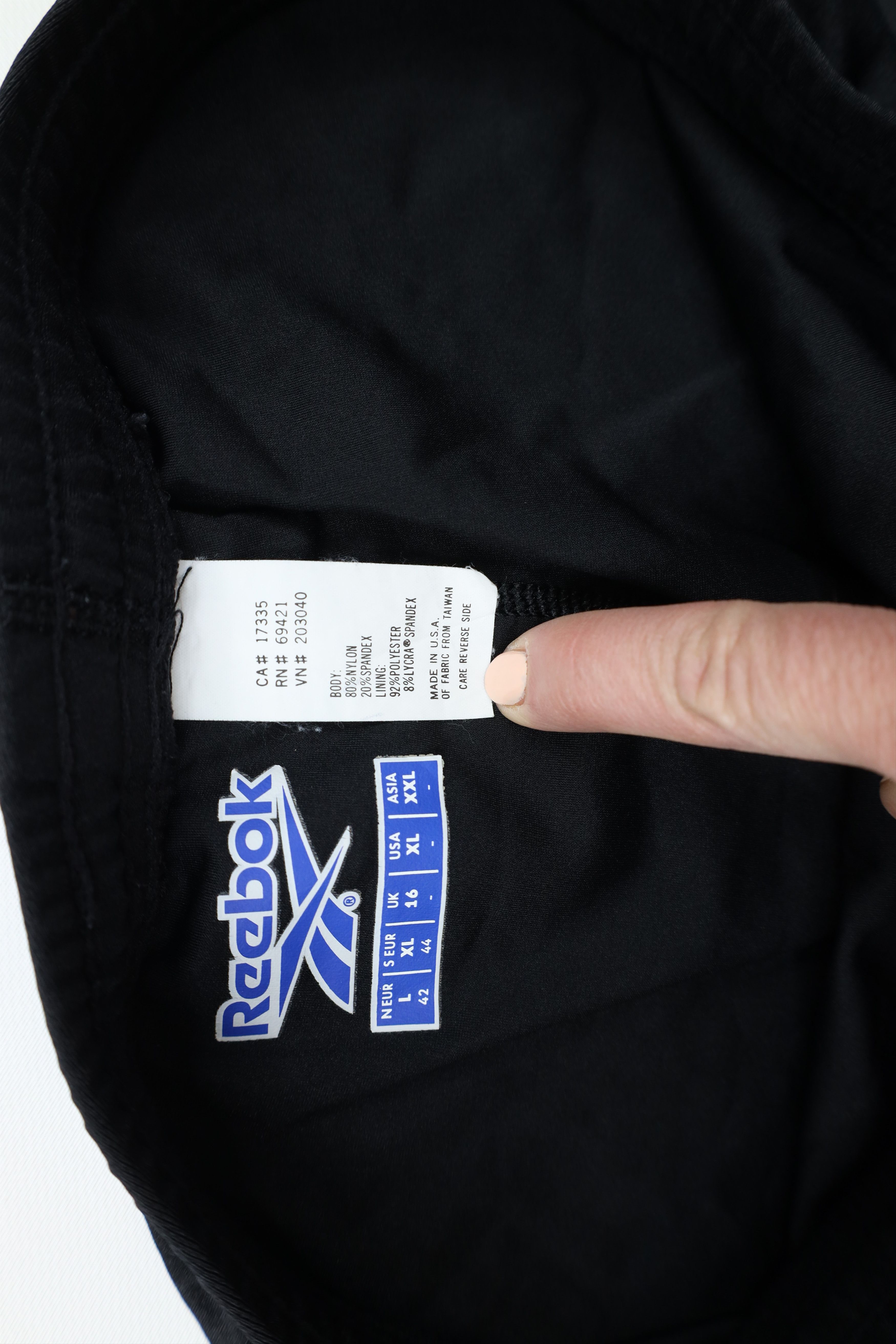 Reebok × Vintage Vintage 90s Reebok Running Jogging Spandex Pants Black USA Size 26" / US 2 / IT 38 - 8 Thumbnail
