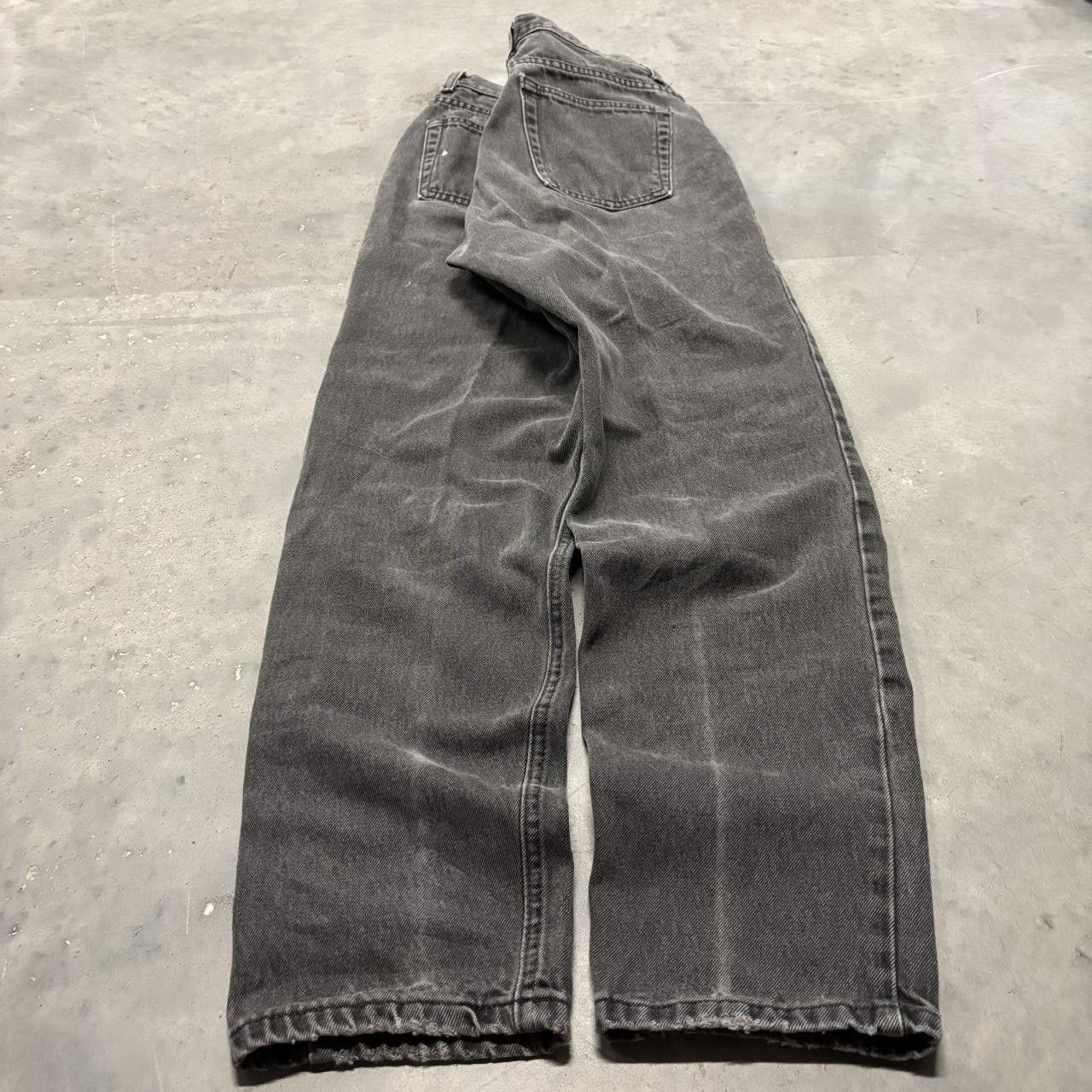 Japanese Brand × Vintage Crazy Vintage Y2K/2000s Grunge Faded Black Denim Jeans! Size US 27 - 4 Thumbnail