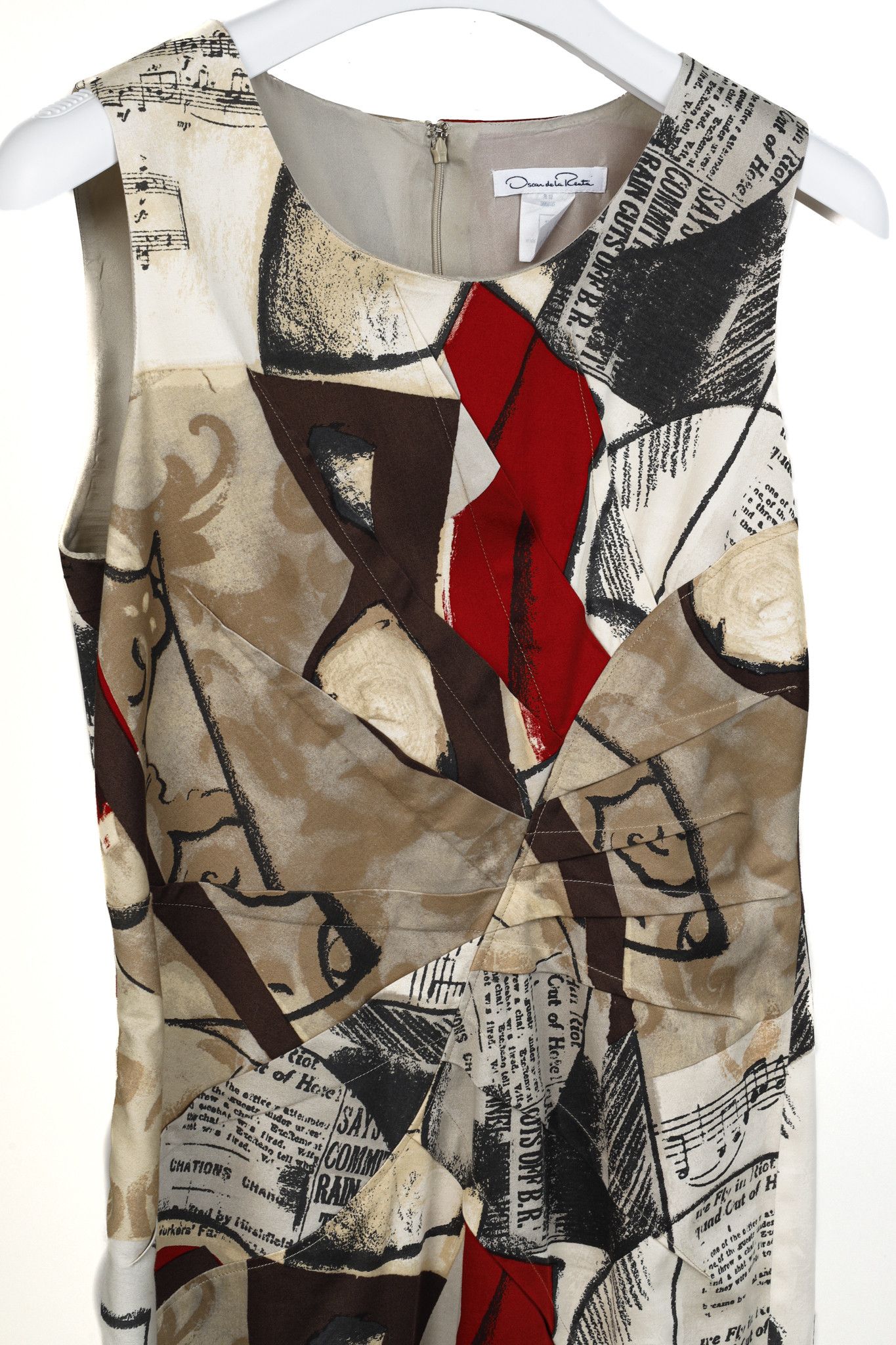 Oscar De La Renta Oscar de la Renta Resort 2015 Abstract-Print Dress Size M / US 6-8 / IT 42-44 - 3 Thumbnail