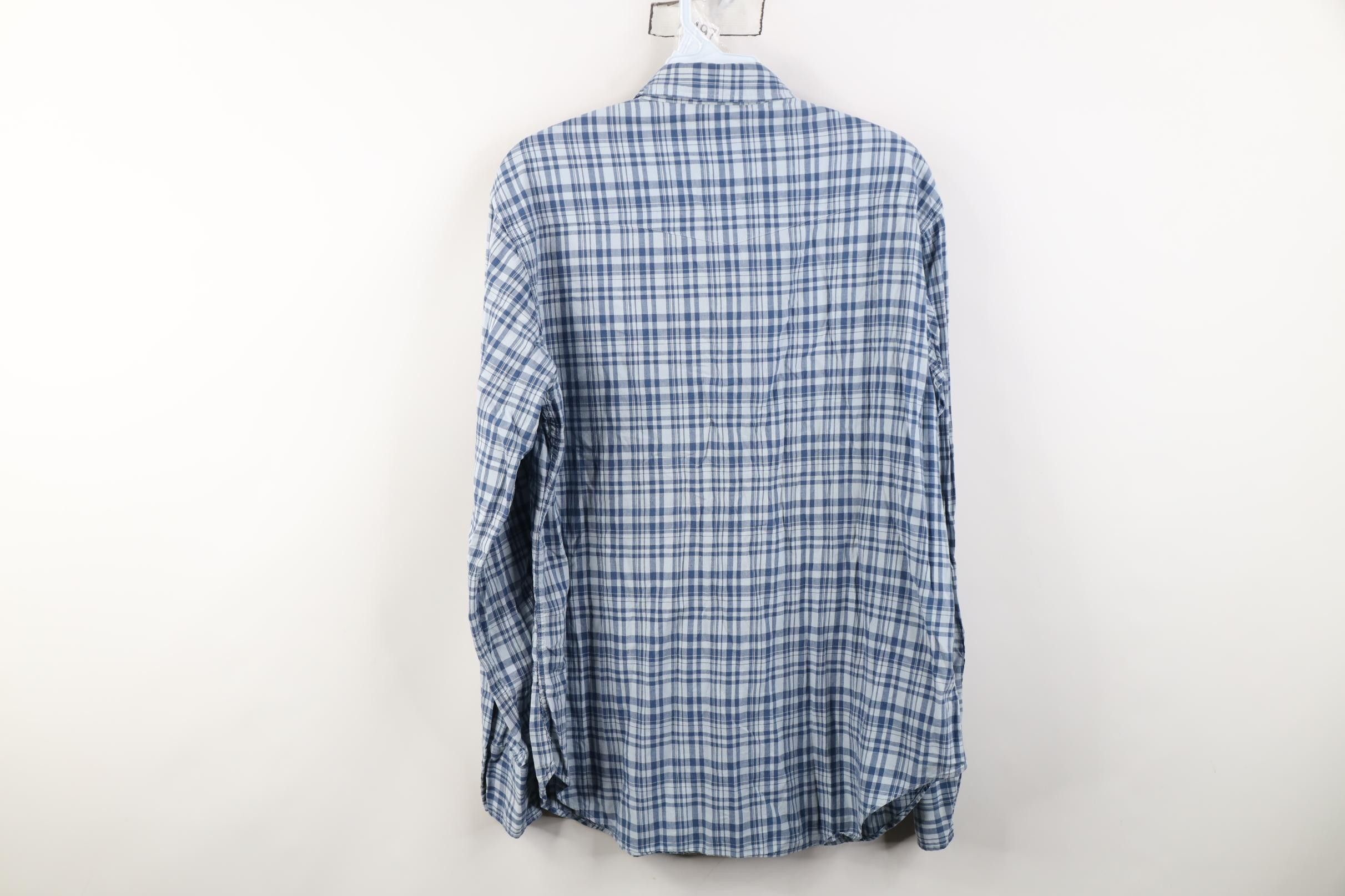 Polo Ralph Lauren Vintage 90s Ralph Lauren Pearl Snap Button Shirt Blue Plaid Size US S / EU 44-46 / 1 - 10 Thumbnail