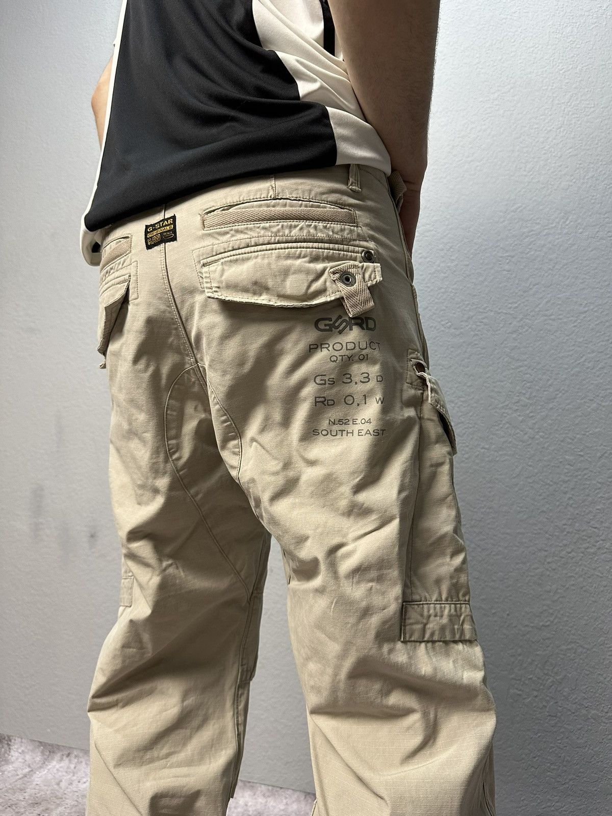 Vintage G-Star Raw Denim Jeans Embroidered Big Logo Y2K