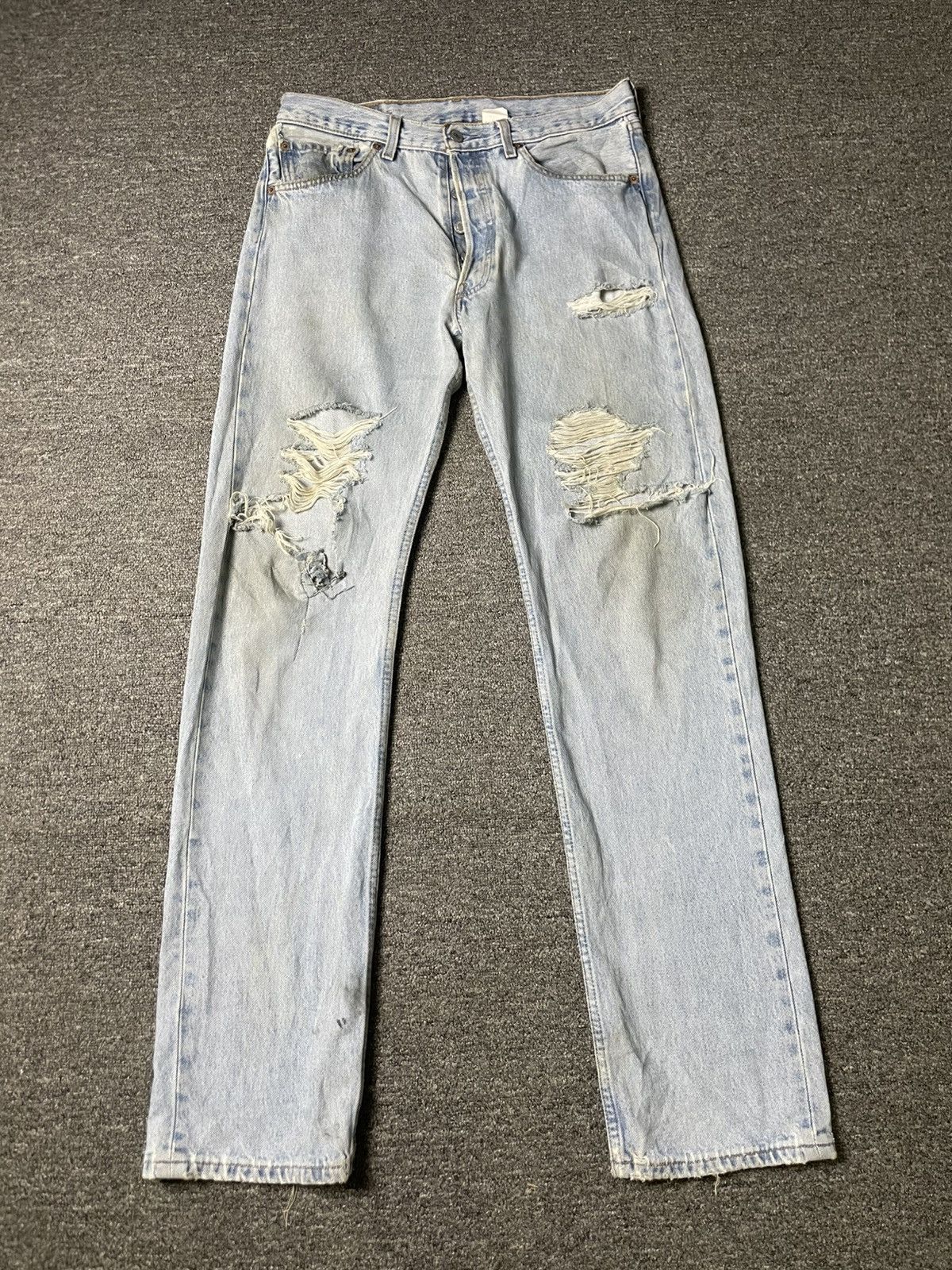 Levi's Vintage Clothing × Vintage Vintage LEVIS Men’s Ripped Jeans (91) Size US 32 / EU 48 - 1 Thumbnail