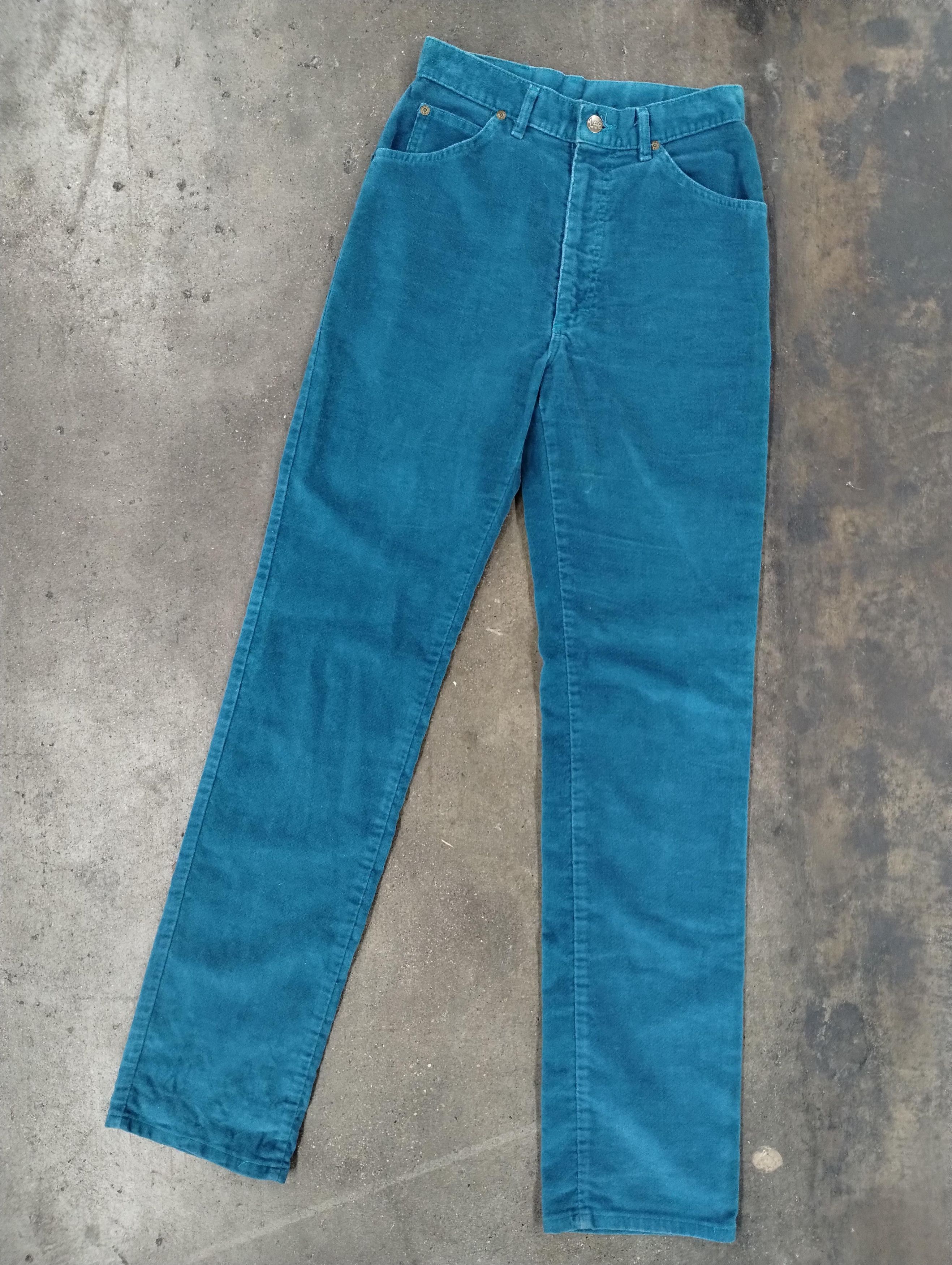 Vintage Vintage 90s Lee Teal Felt Pants Size US 26 / EU 42 - 1 Thumbnail