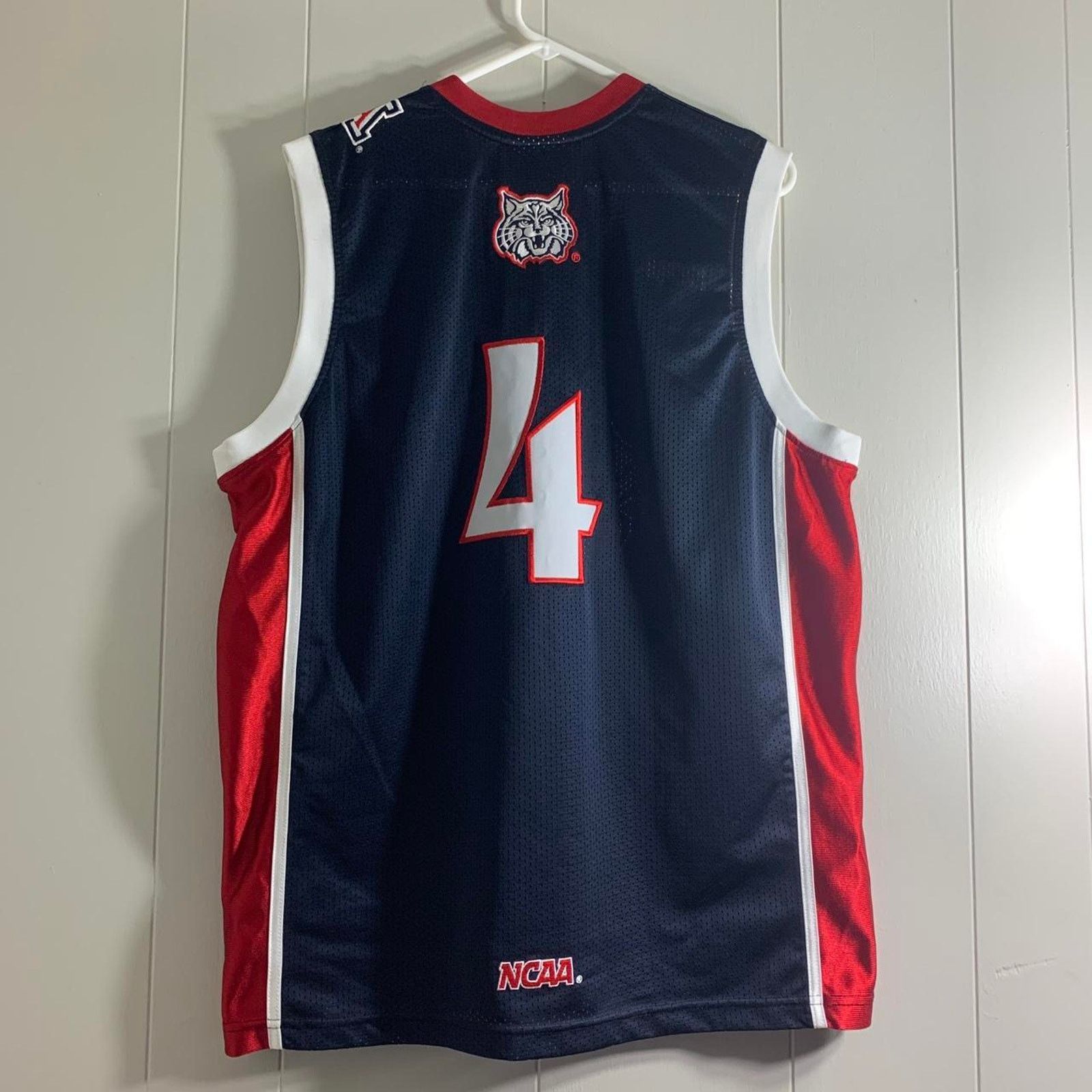 Zephyr vintage Y2K 2000s ARIZONA WILDCATS MIKE BIBBY #4 jersey tank Size US L / EU 52-54 / 3 - 6 Thumbnail