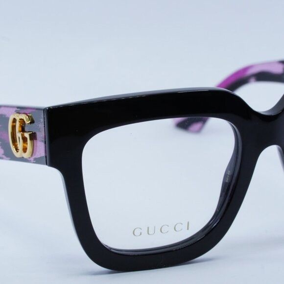 Gucci Gucci GG1549O 003 Eyeglasses Black 52mm Square Frame Size ONE SIZE - 8 Thumbnail