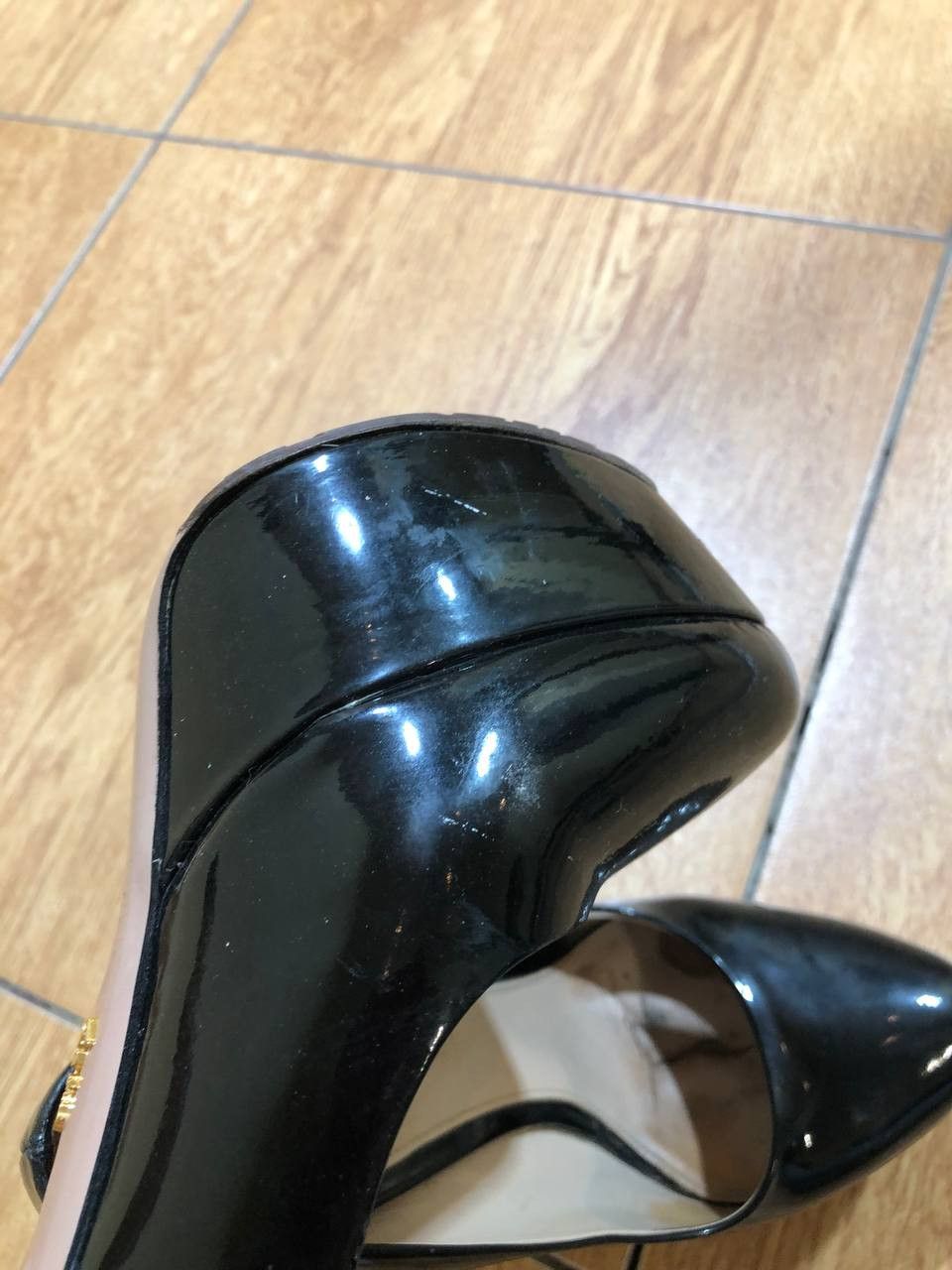 Prada Prada Black Patent Leather High Stiletto Pumps Size US 8.5 / IT 38.5 - 9 Thumbnail