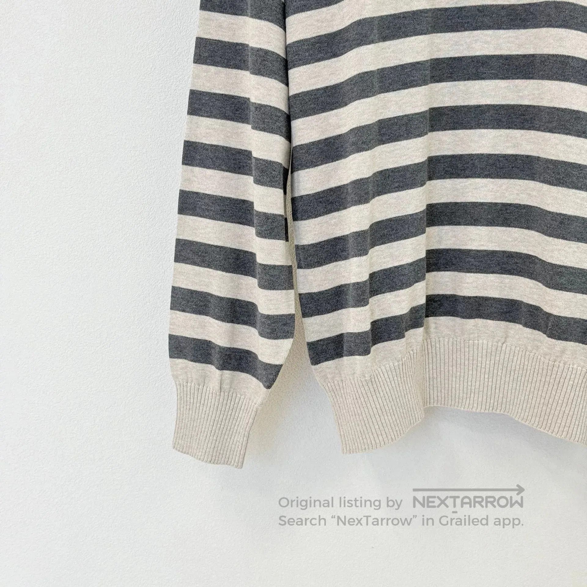 Brunello Cucinelli Brunello Cucinelli Striped Zip Sweater. Size US L / EU 52-54 / 3 - 3 Thumbnail