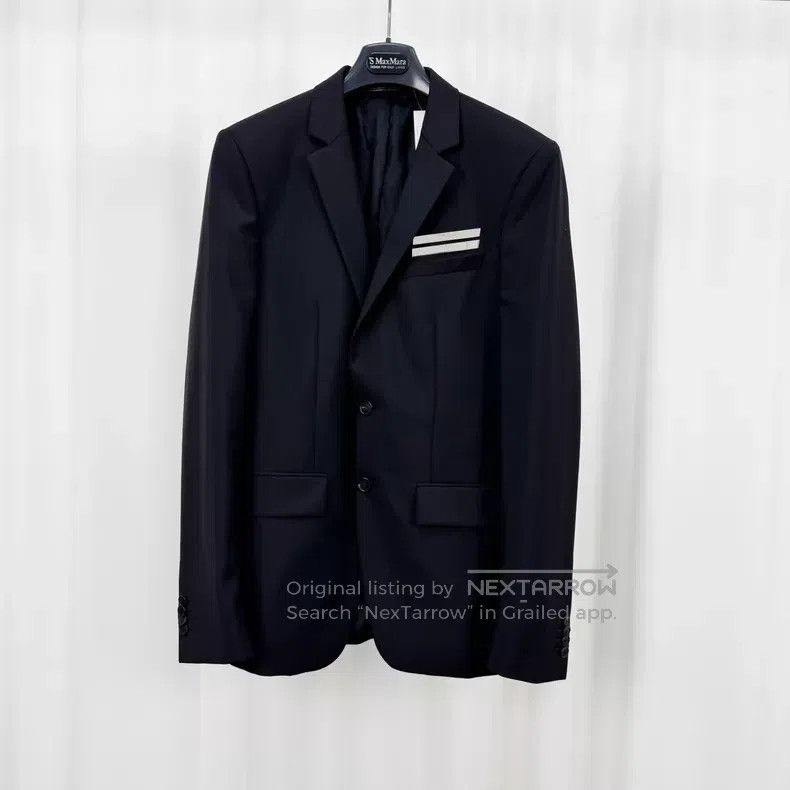 Givenchy Givenchy Black Wool Blazer Jacket with Steel Logo Size US M / EU 48-50 / 2 - 1 Thumbnail
