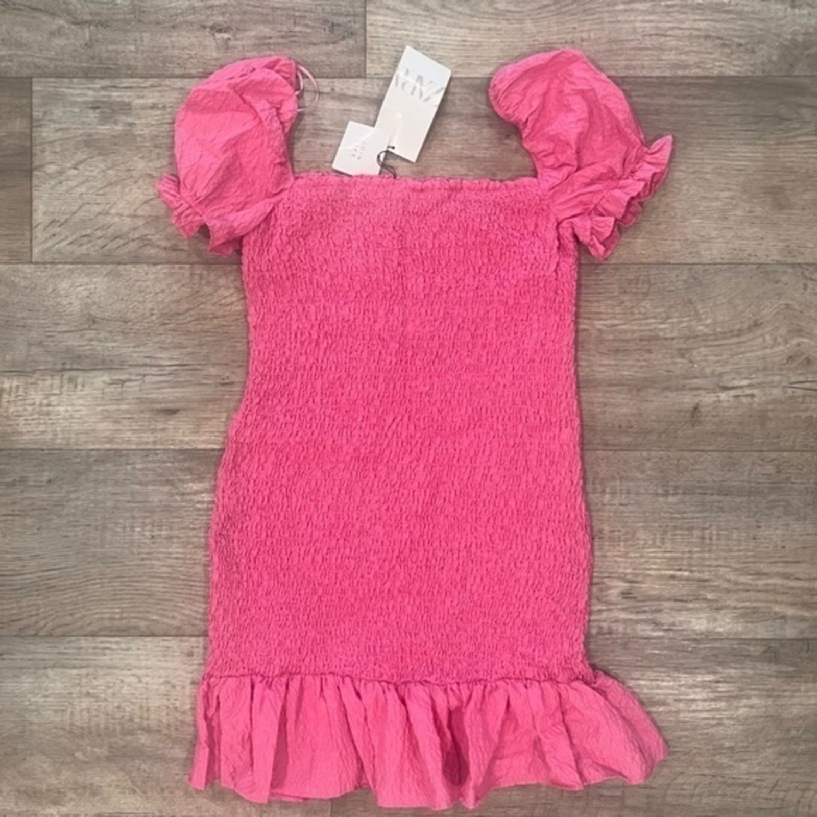 Zara ZARA Mini Dress with Flounced Hem NWT LAST ONE!!! Size L / US 10 / IT 46 - 18 Thumbnail