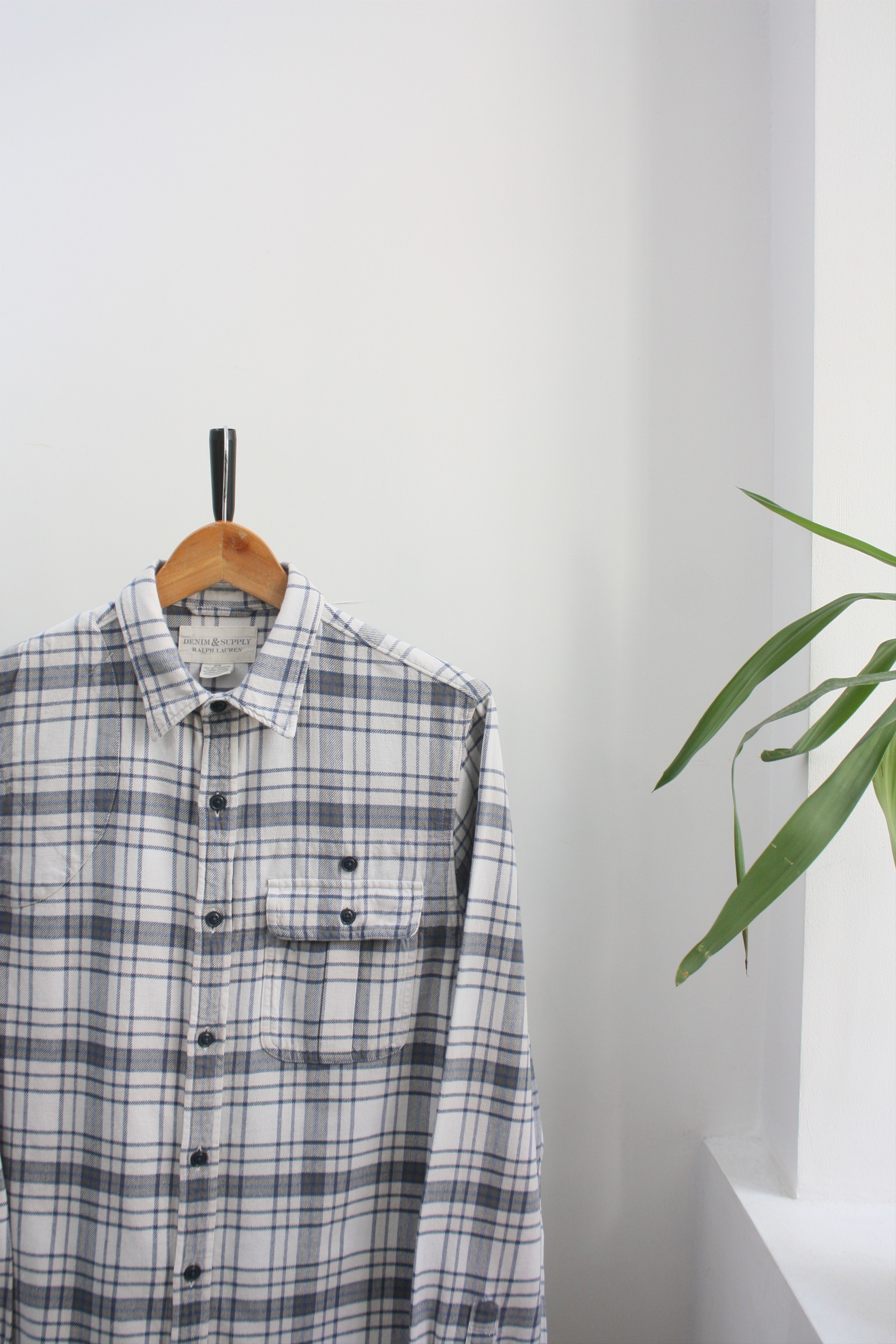 Denim & Supply Ralph Lauren Denim & Supply Ralph Laurent White Checkered Flannel Shirt M Size US M / EU 48-50 / 2 - 1 Thumbnail
