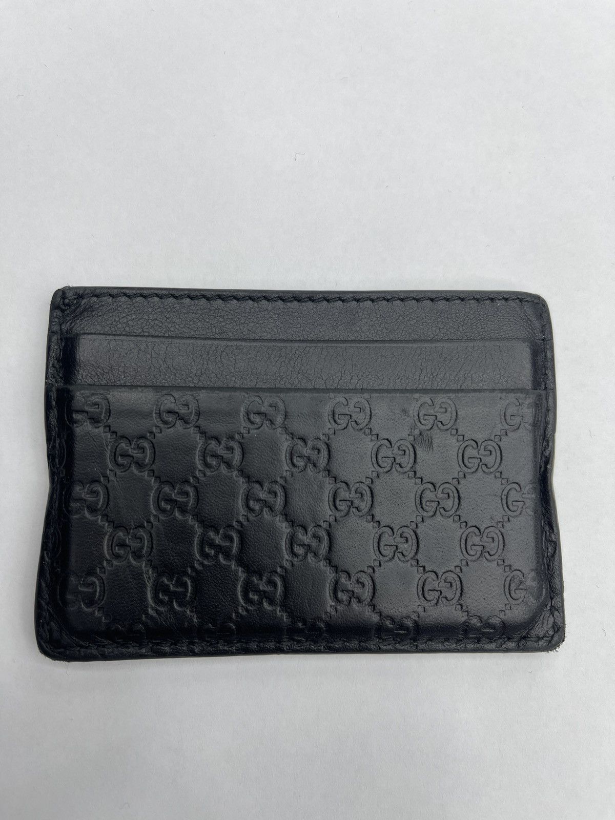 Gucci Gucci Micro Guccissima Black Card Holder Size ONE SIZE - 1 Thumbnail