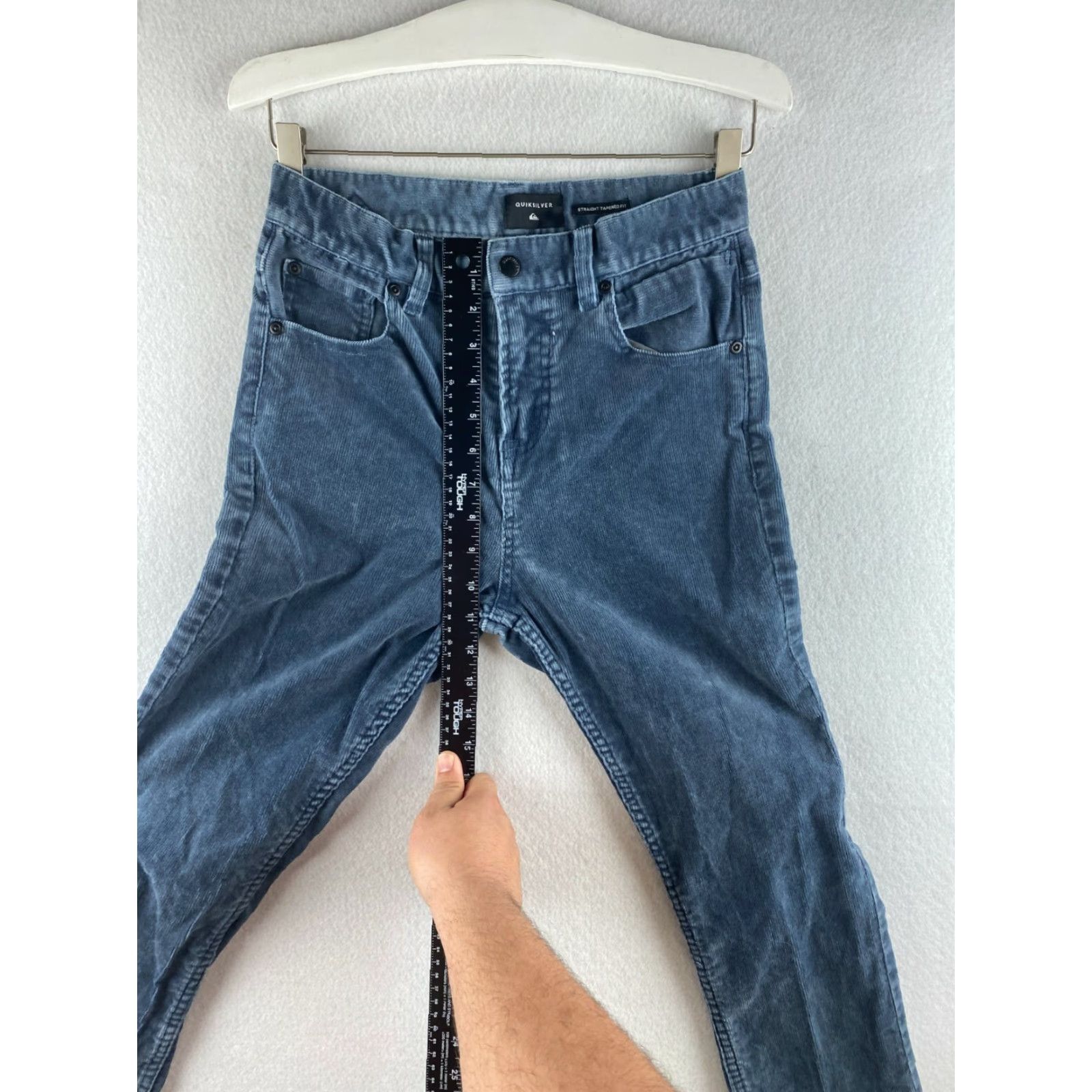 Quiksilver Quiksilver Pants Mens 26 Blue Corduroy Straight Tapered Fit Dark Wash Casual Jeans Chino Size 26 Mens Blue Corduroy Straight Leg 25 In Inseam Size US 26 / EU 42 - 5 Thumbnail