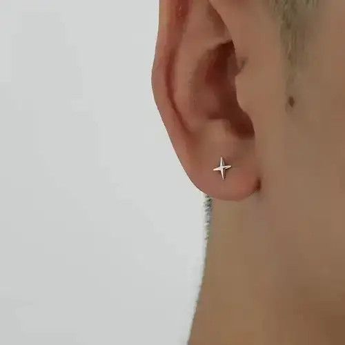 Diamond Earrings x Jewelry 100%925 Silver Retro Punk Earrings 1Pairs, Men's