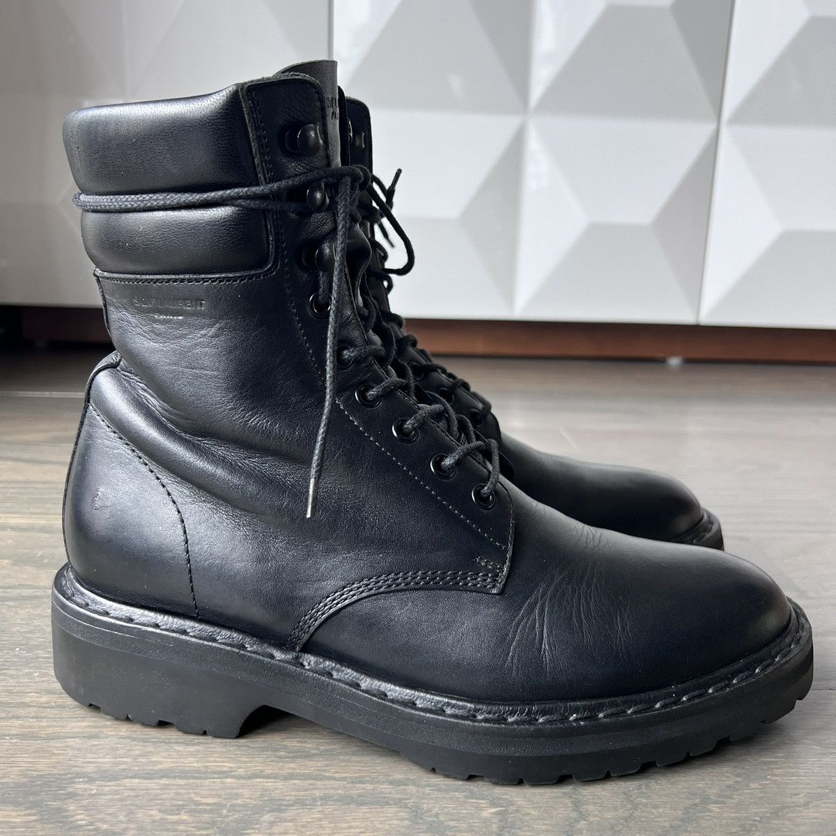 Saint Laurent Paris Saint Laurent Paris Hedi AW15 Trekker Boots Black Leather Size US 8 / EU 41 - 4 Thumbnail