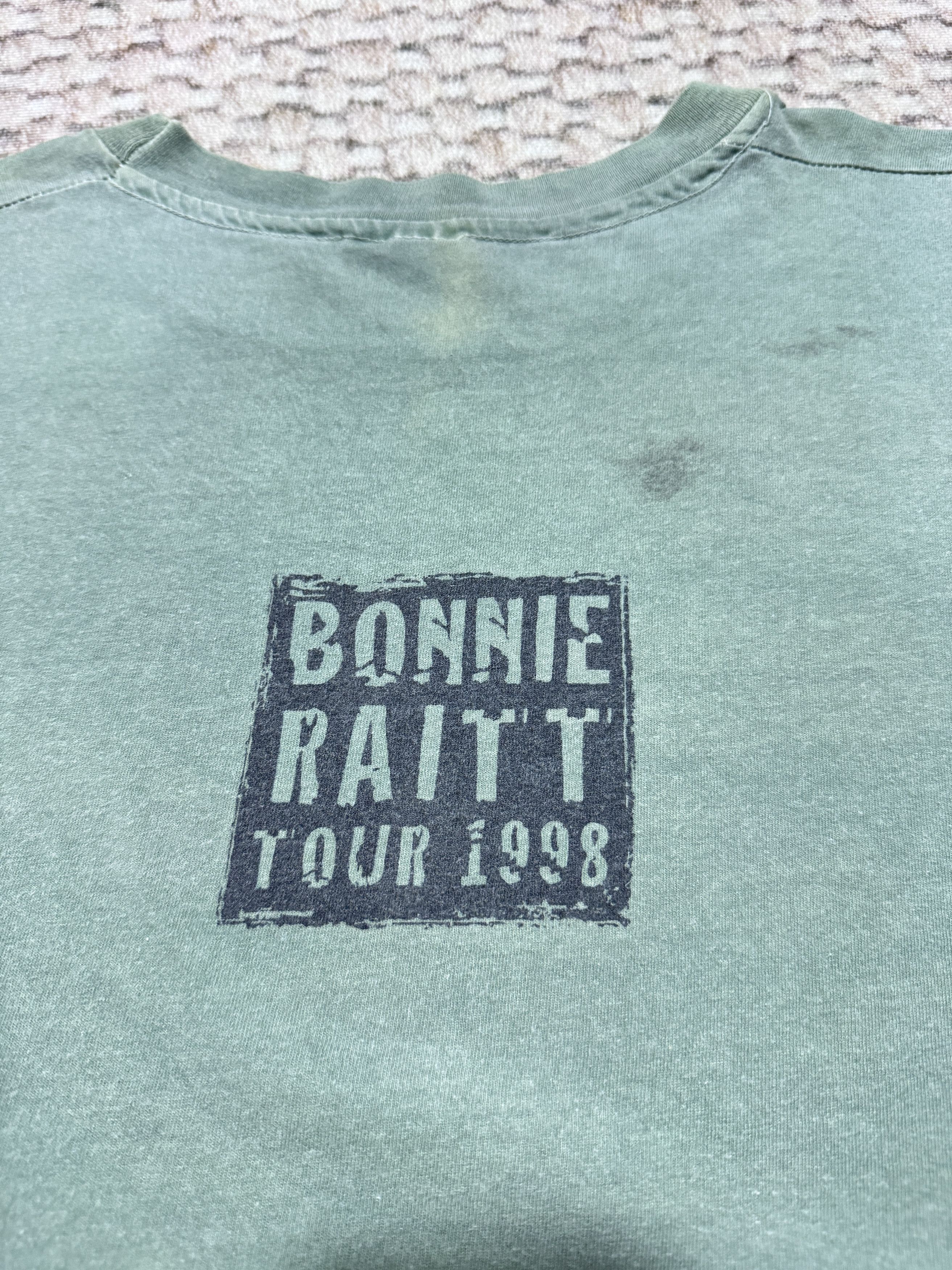 Vintage Vintage Bonnie Raitt Fundamental 1998 Tour T shirt Size US XL / EU 56 / 4 - 4 Thumbnail