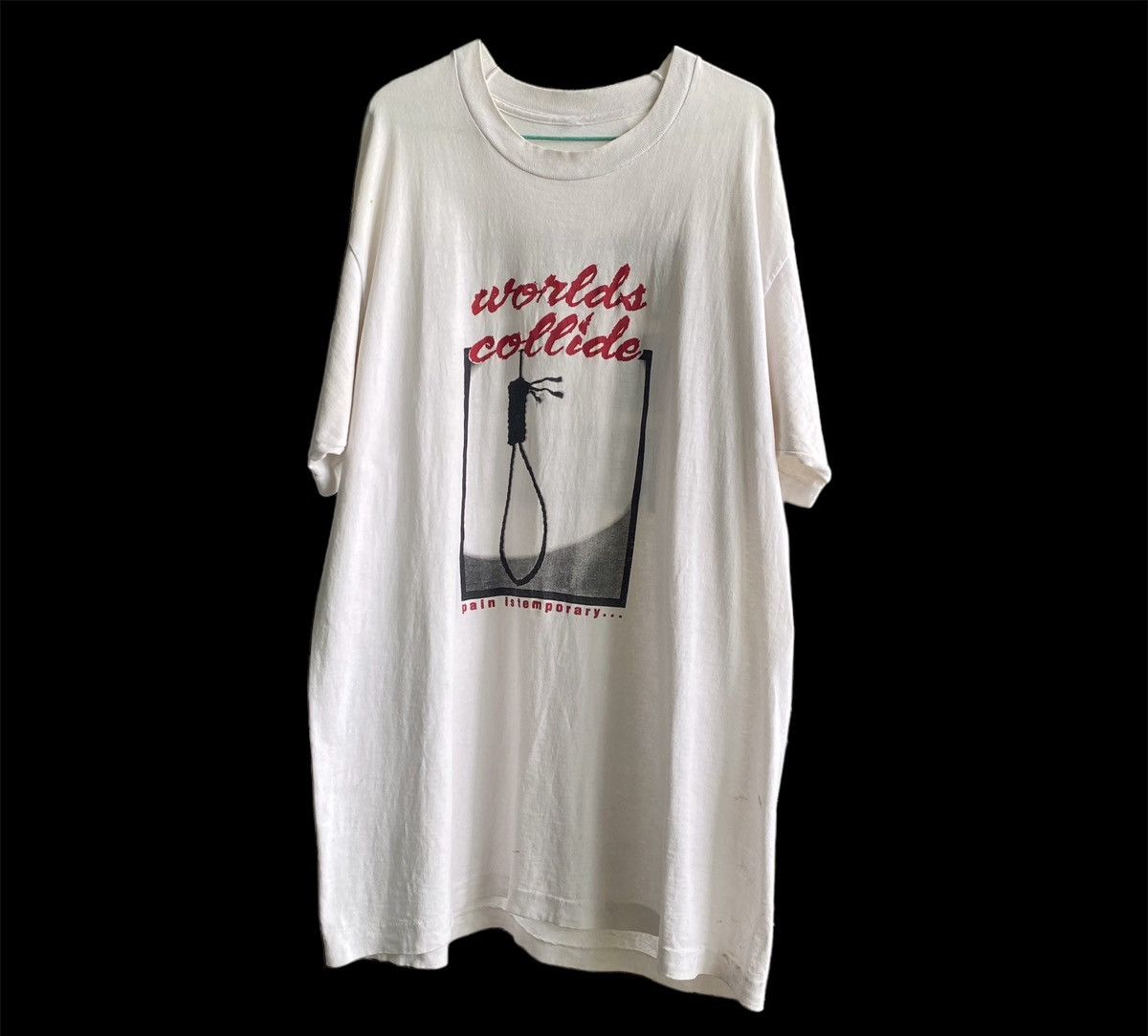 WORLDS COLLIDE バンT 90s Victory Records Vintage 90s Worlds Collide Pain Is Temporary Hardcore Band T
