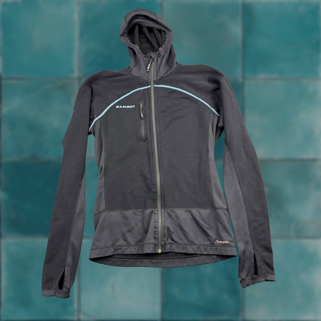 Mammut Mammut Jacket Womens Medium Black Polartec Hooded Full Zip Lightweight Activewear Layering (No N/A) Size M / US 6-8 / IT 42-44 - 1 Thumbnail